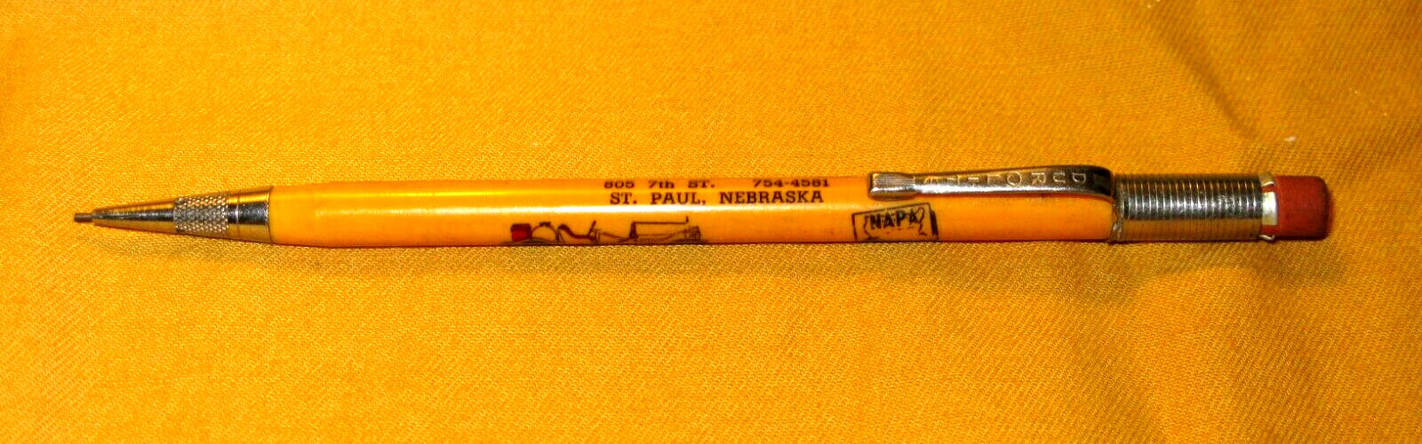 VINTAGE NEVER USED DUROLITE MECHANICAL PENCILW/ADV.ST. PAUL PARTS CO.