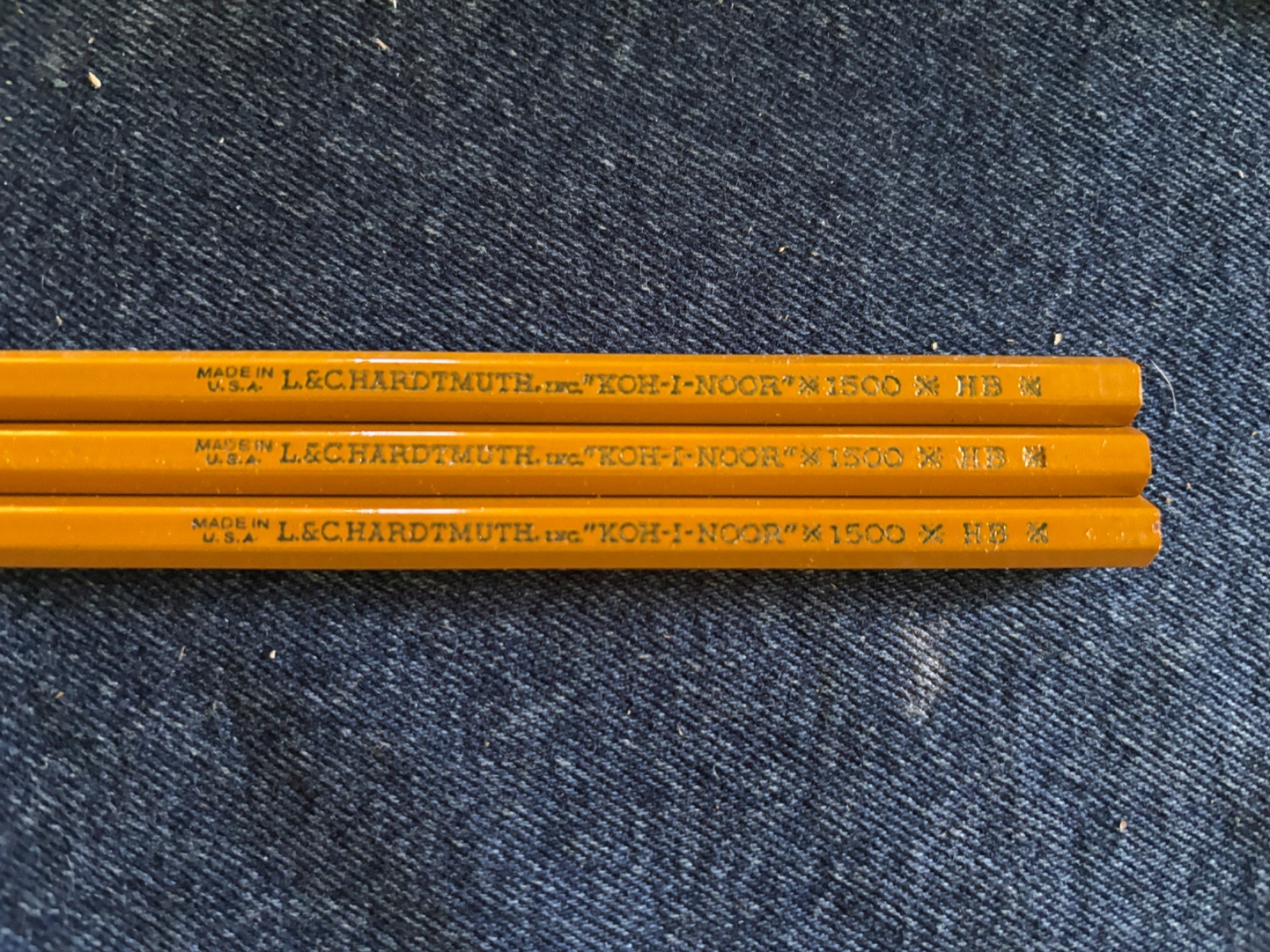 Vtg KOH-I-NOOR 1500 Box of 12, Made in USA H super resin bond~HB~3H~4H Super