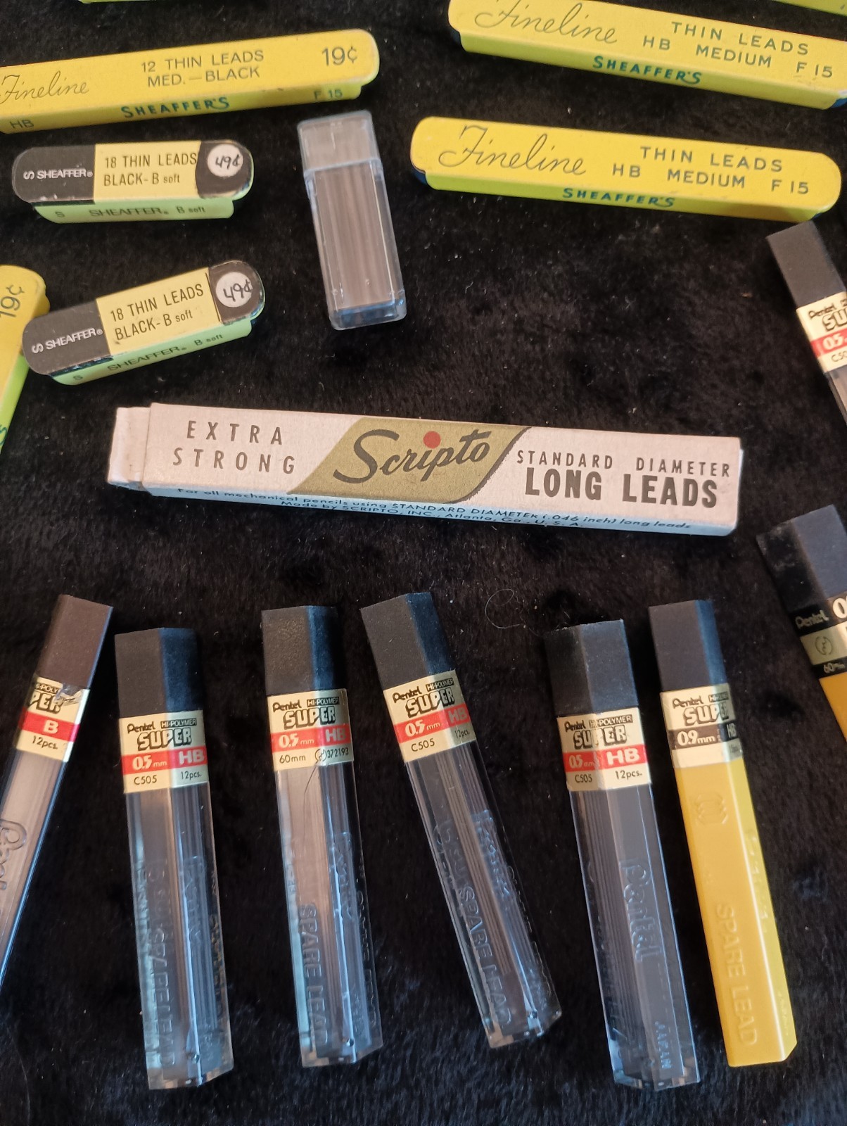 Vintage Mechanical Pencil Lead Lot .5mm .7mm – Sheaffer’s, Scripto, Pentel Berol