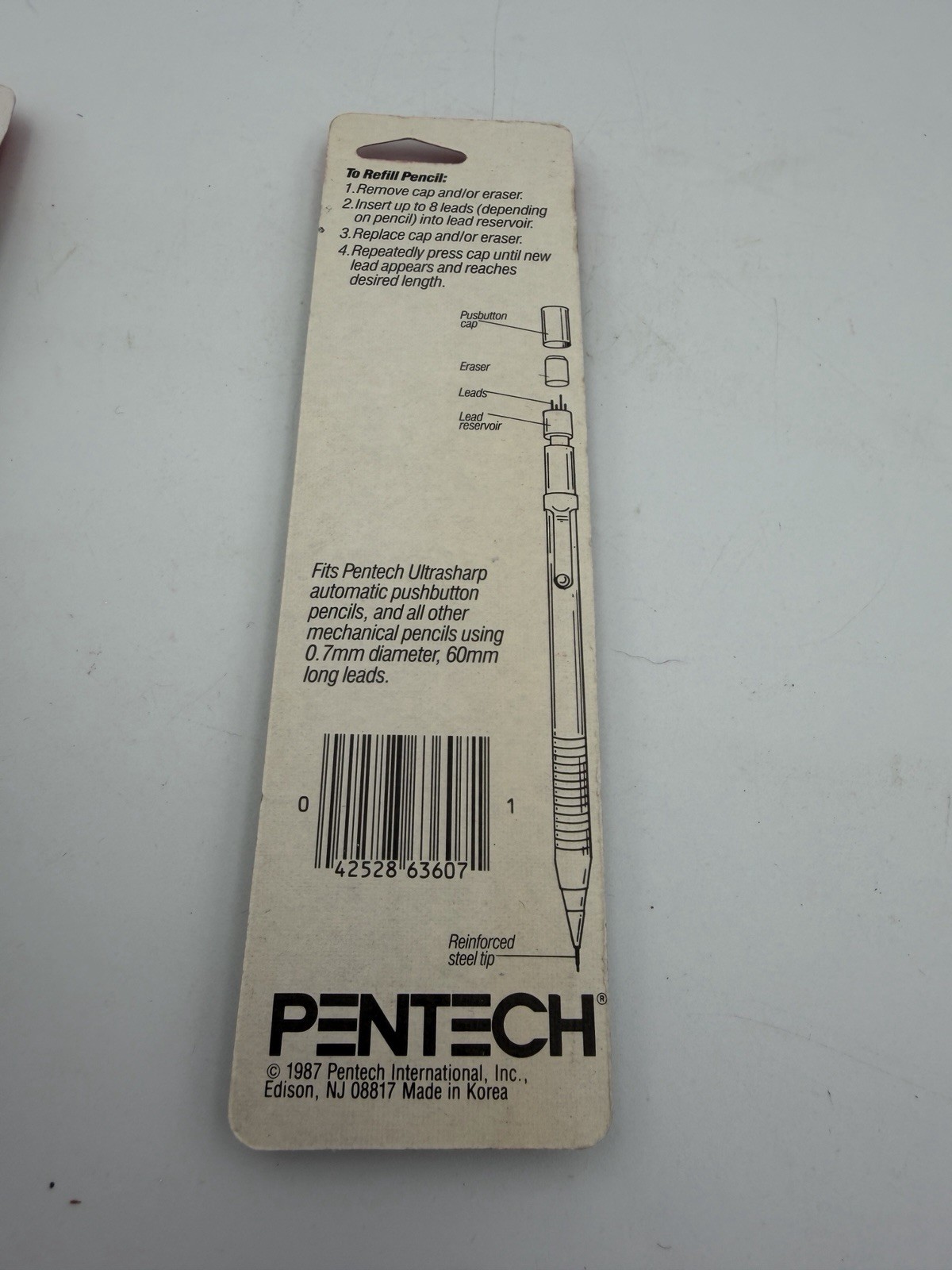 Lot Of 3 Packs Pentech Pentel Refill Lead 0.5 & 0.7mm Vintage 1987 Unopened