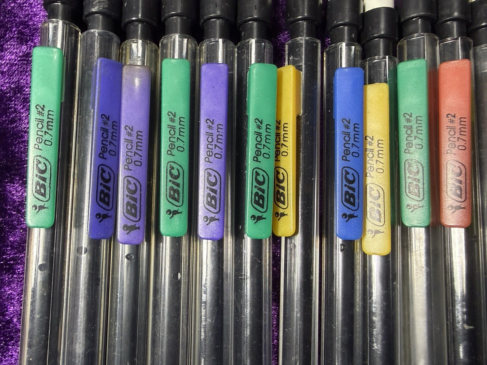 Bic Mechanical Pencil Lot 0.7mm 0.9mm Assorted Sparkle Clear Xtra Smooth