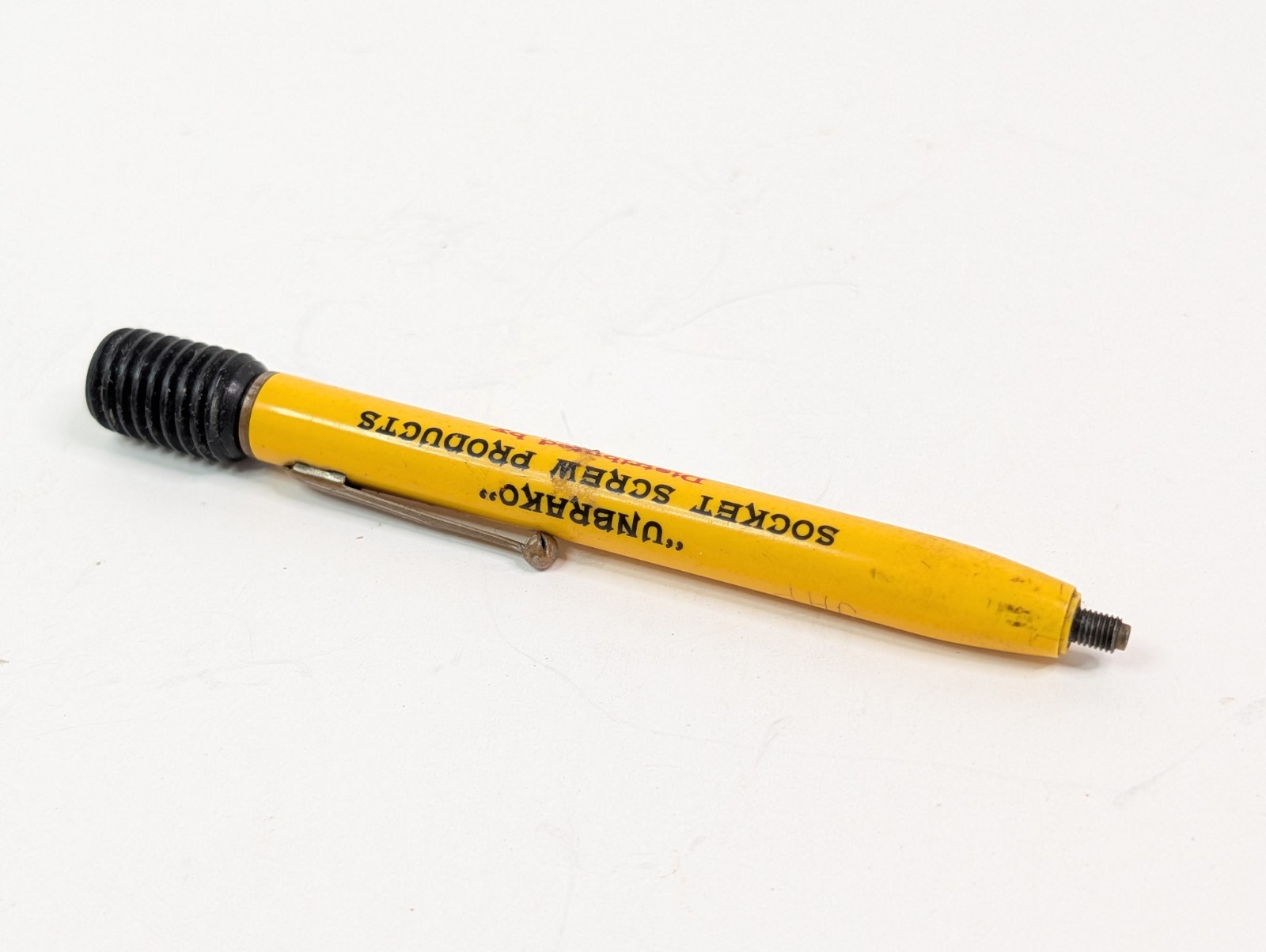 1960’s UNBRAKO Head Cap Mechanical Pencil & Leads Vtg R C Neil Company Scripto