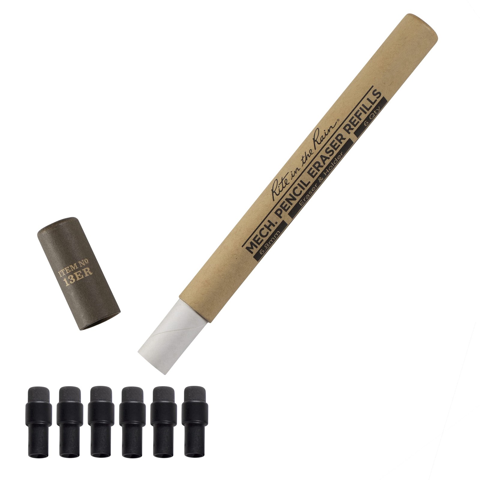 Weatherproof Eraser Refill, 6 per pack (No. 13ER)