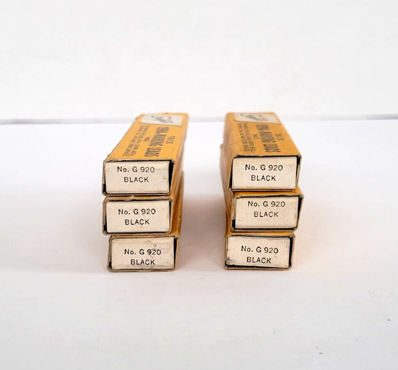 Lot Of 6 Vintage Scripto China Marking Leads, White Wax, Partial Boxes, USA