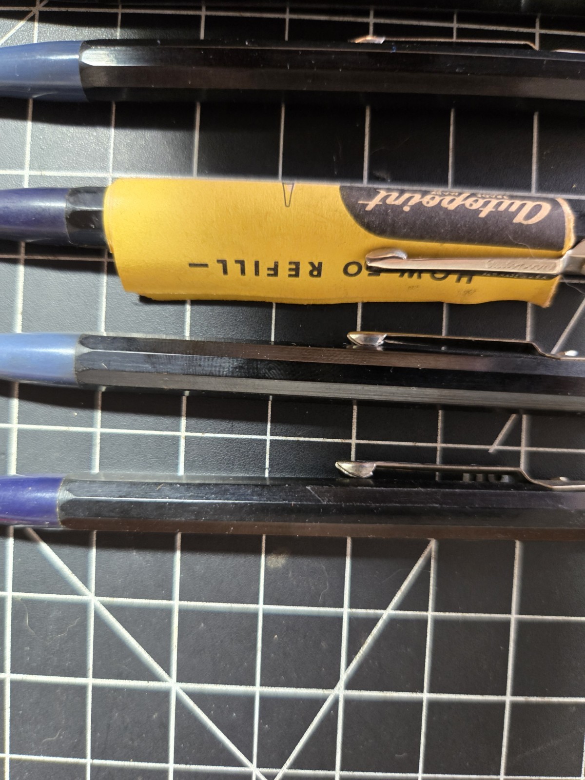 Vintage Autopoint Twinpoint US Government Red Blue Black Mechanical Pencils Lot