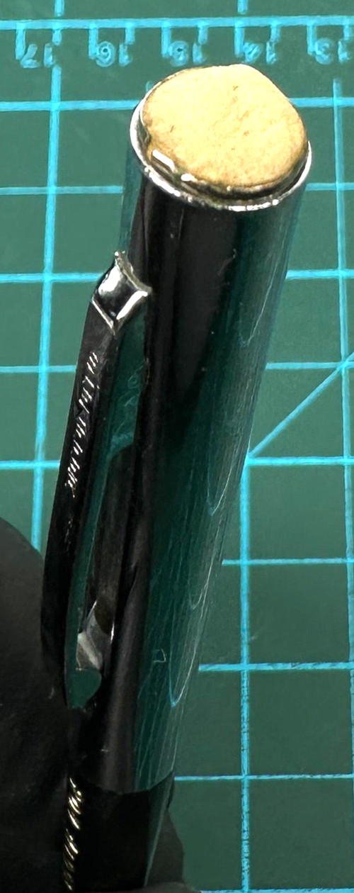 Vintage Sheaffer Mechanical Twist Pencil Black Chrome Personalized Ron Middleton