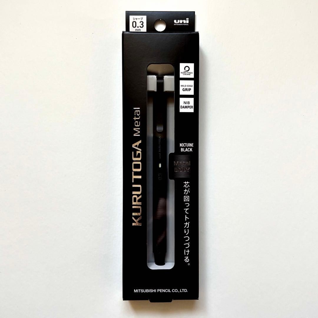 Uni Kuru Toga Metal Mechanical Pencil 0.3mm M3-KH 1P Nocturne Black Japan New