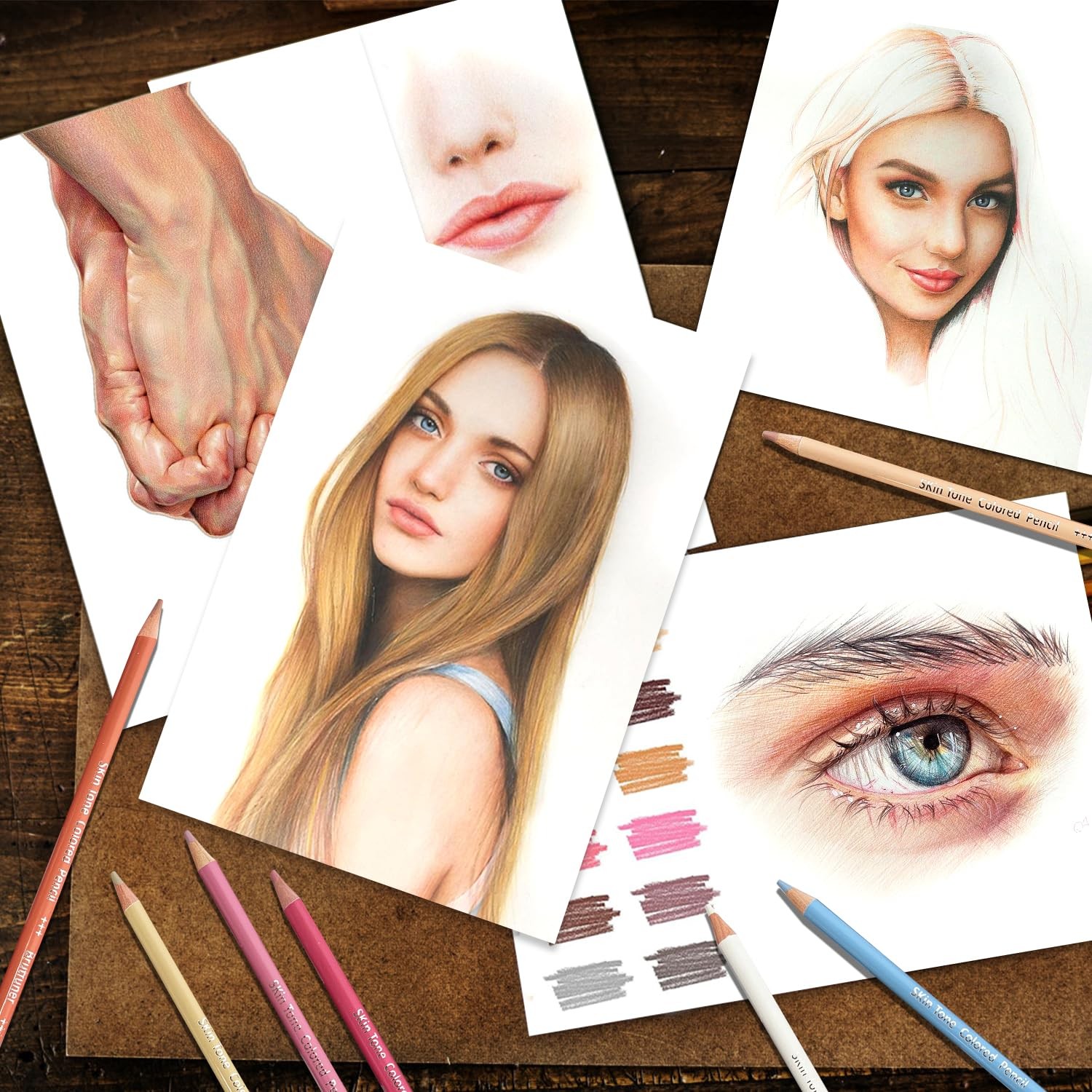 LBW 72 Skin Tone Colored Pencils for Adult 1 Count (Pack of 72), Multicolor