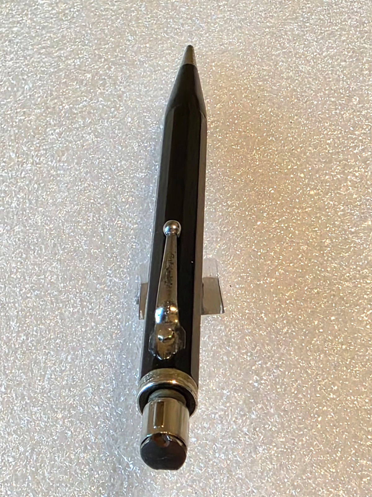 VTG (LARGE Autopoint SIMPLEX VALVE +METER Advertising Mechanical Pencil BLK Rare