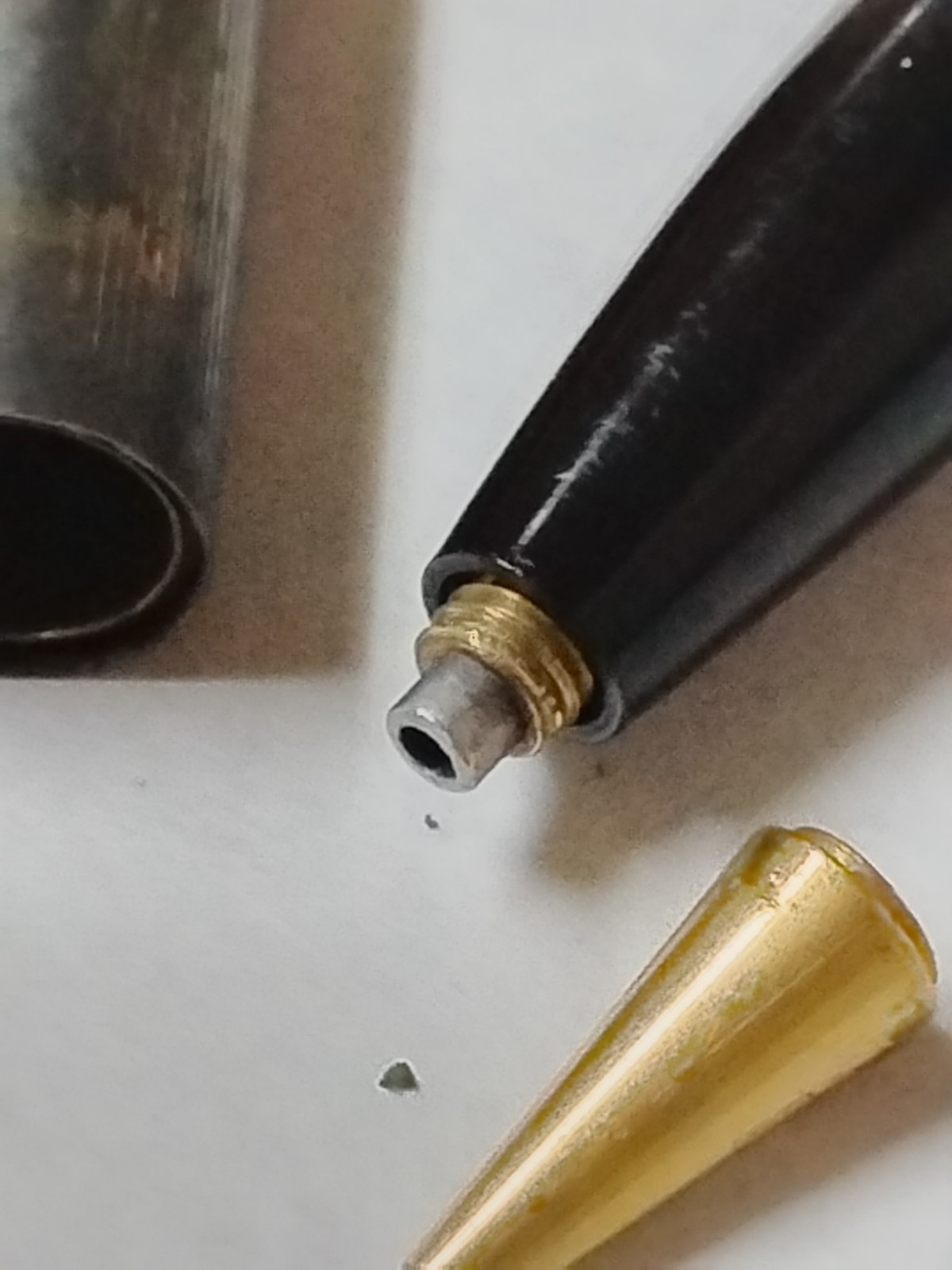 VTG Waterman Mechanical Pencil Black & Gold Parts Only Mid-Century USA #Q6