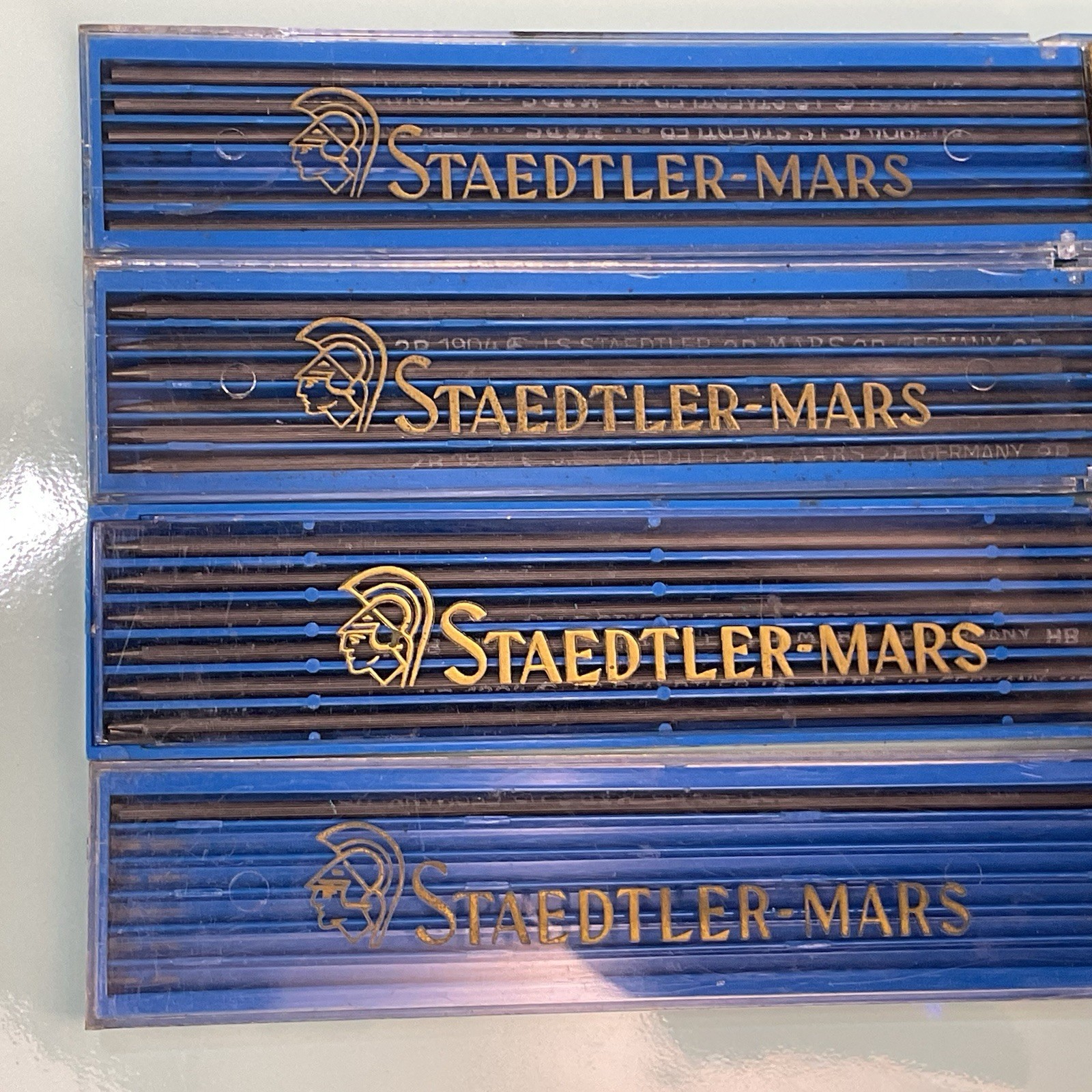 Staedtler Mars Lumograph No 1904 Mechanical Pencil Lead New & Used Lot HB 2H 4B