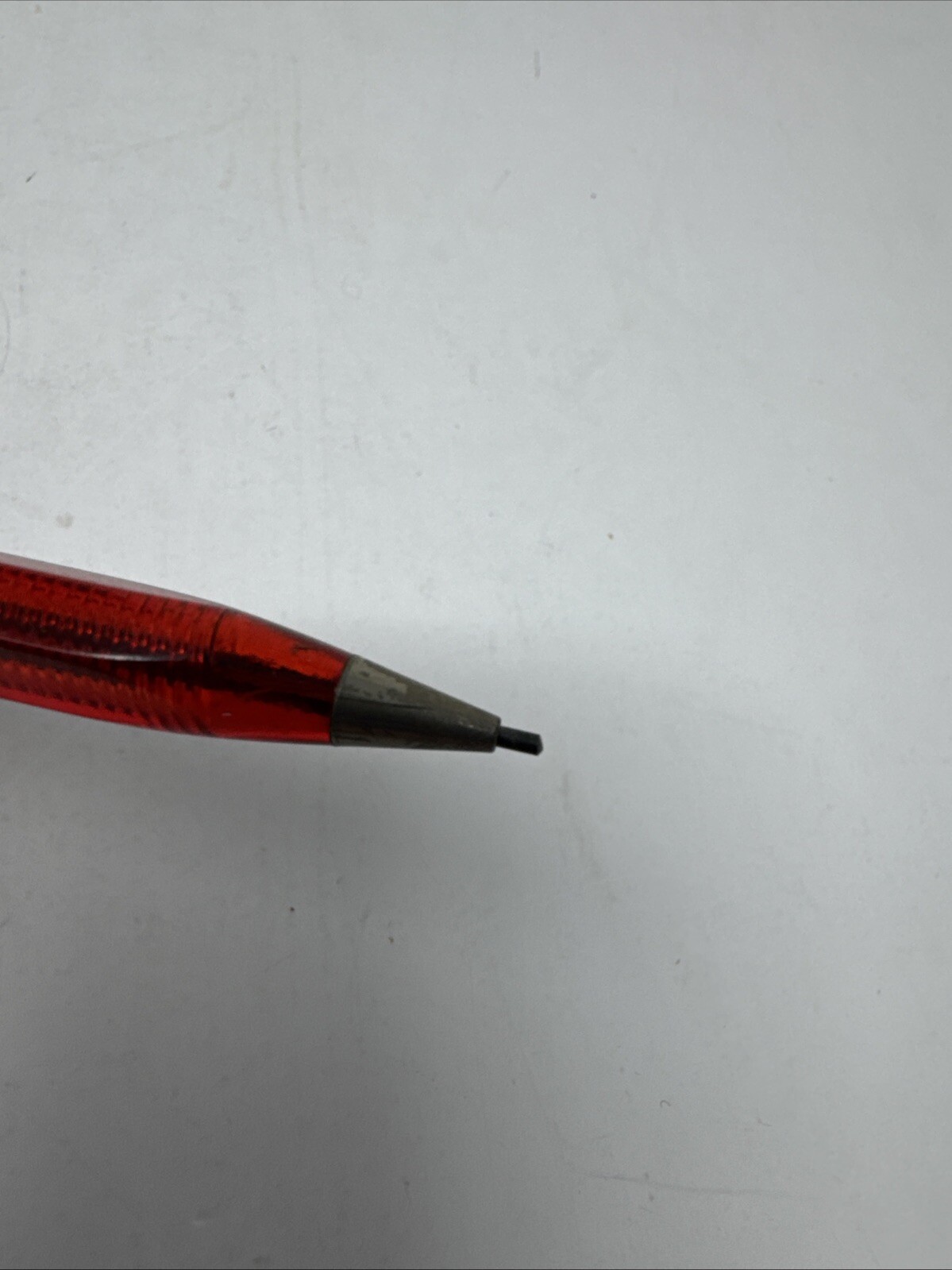 Vintage Scripto Clear Red Mechanical Advertising Pencil Walgren Printing Chicago