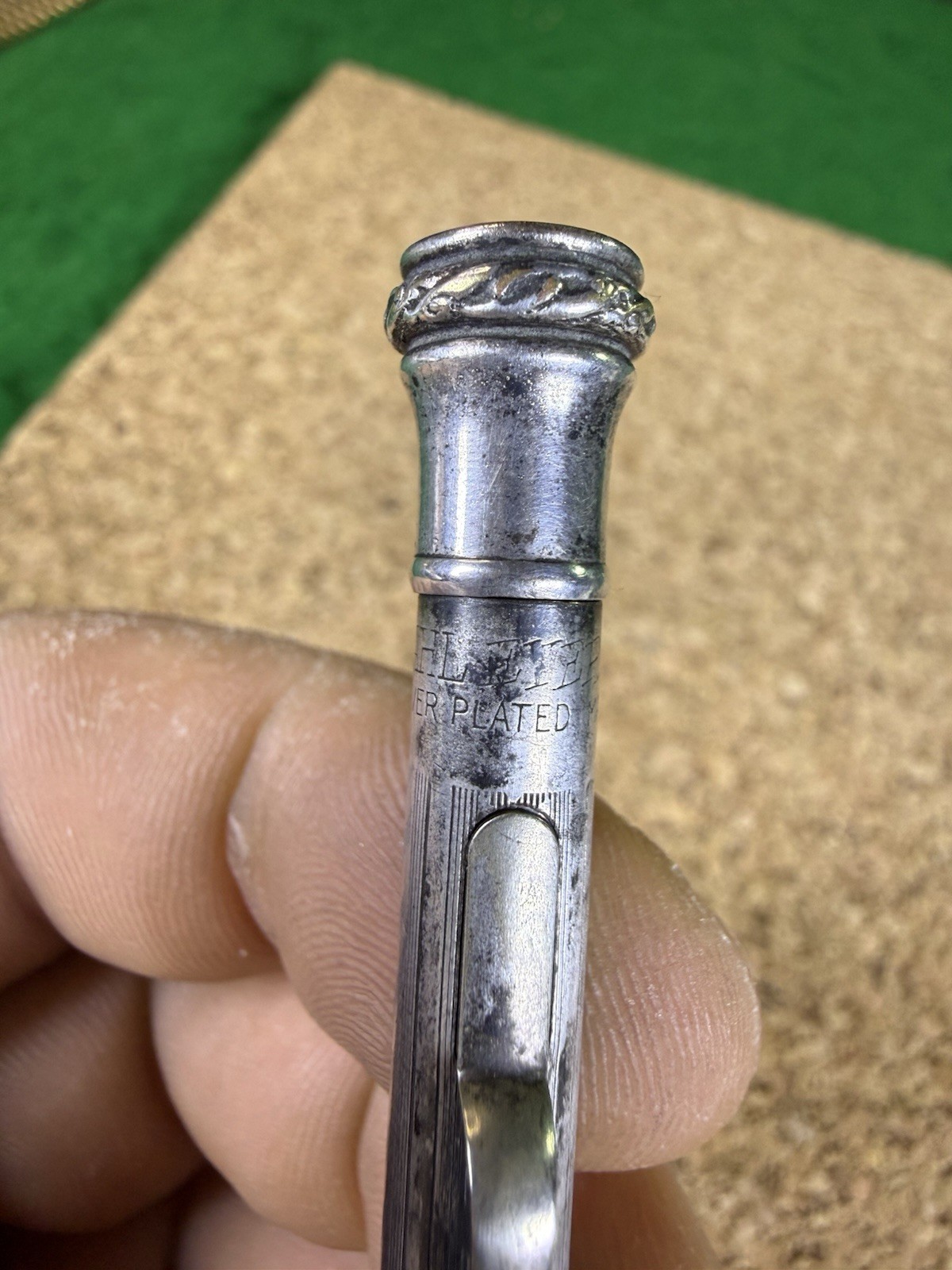 VTG Wahl Eversharp Engraved Silver Plated Mechanical Pencil Art Deco