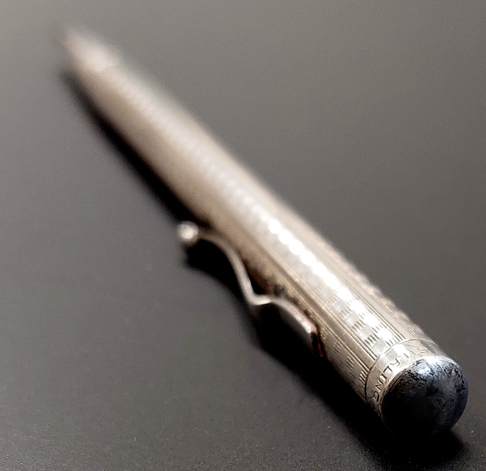 Edward Todd & Co. Sterling Silver 5″ pencil with 3 vintage refills! Works!