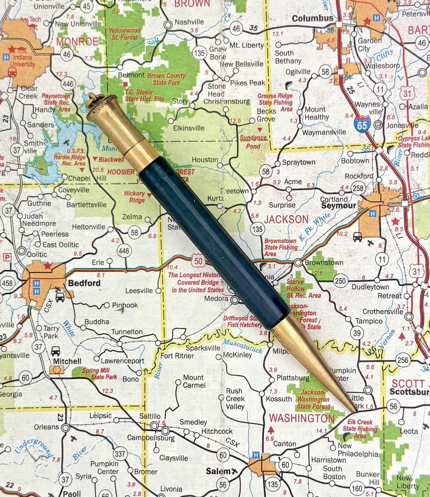 Vintage circa 1920s-30s Moore Ring Top Mechanical Pencil – working