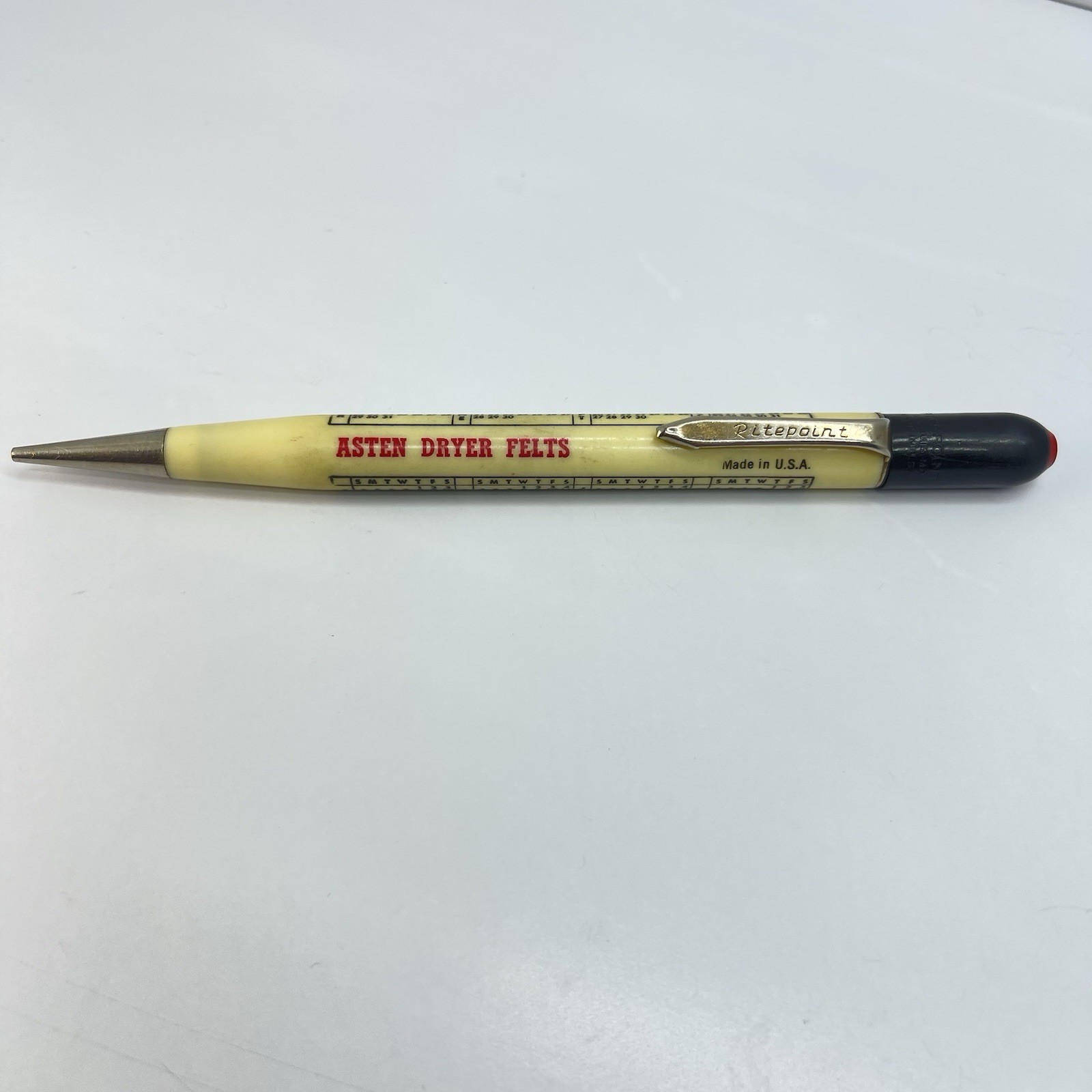 1953 Ritepoint Mechanical Pencil–Asten Dryer Felts–Industrial Advert -Vintage