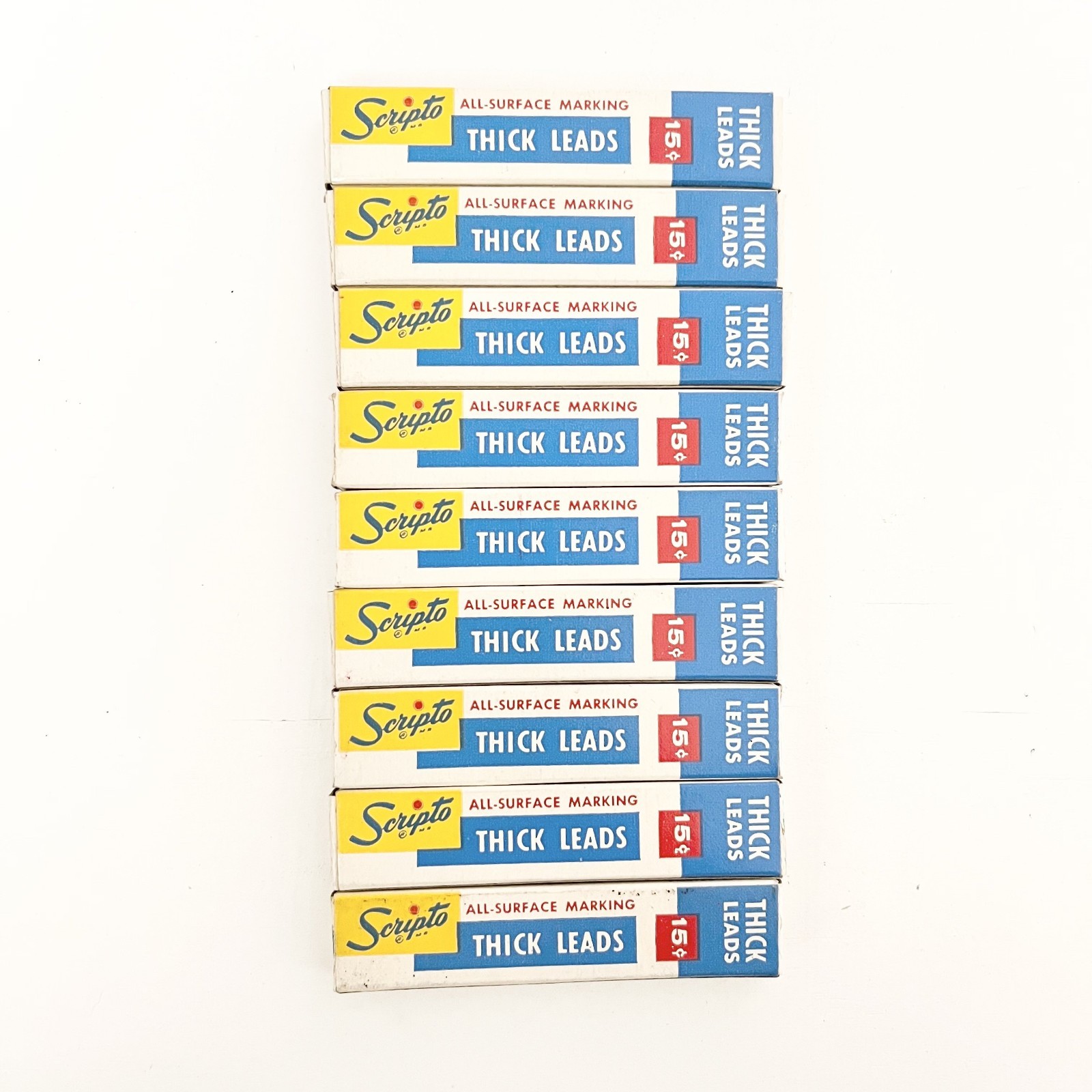 Scripto Pencil Marking Leads Thick Red 9 Packs