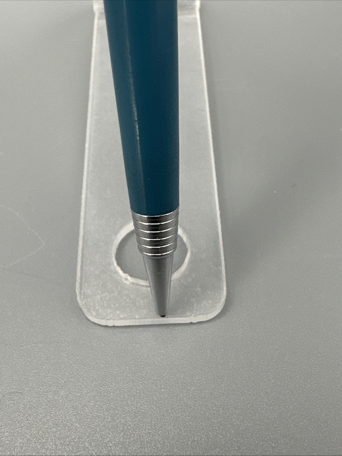 Parker 51 Ball Clip Chrome Teal Blue Barrel Mechanical Pencil 1960s 1277
