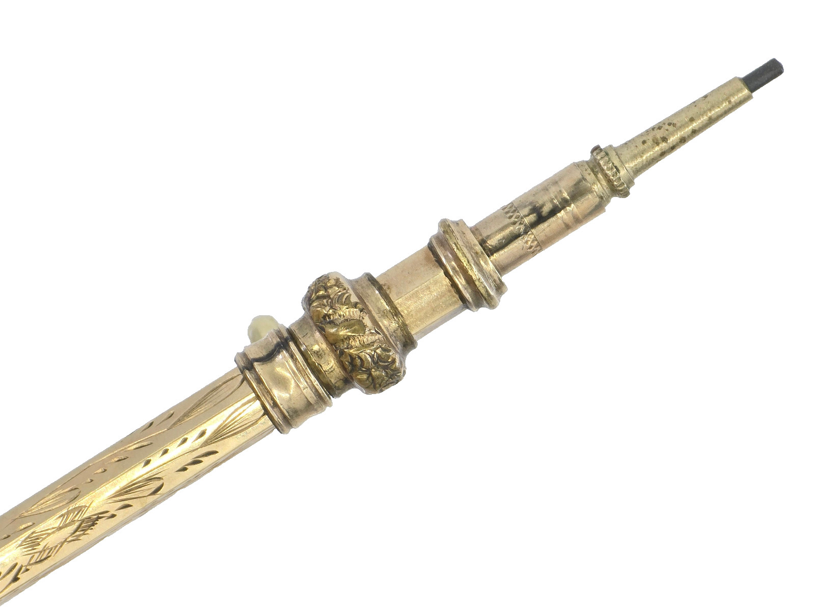 ANTIQUE SOLID 9K GOLD VICTORIAN MECHANICAL PENCIL / TESTED GOLD with XRF MACHINE