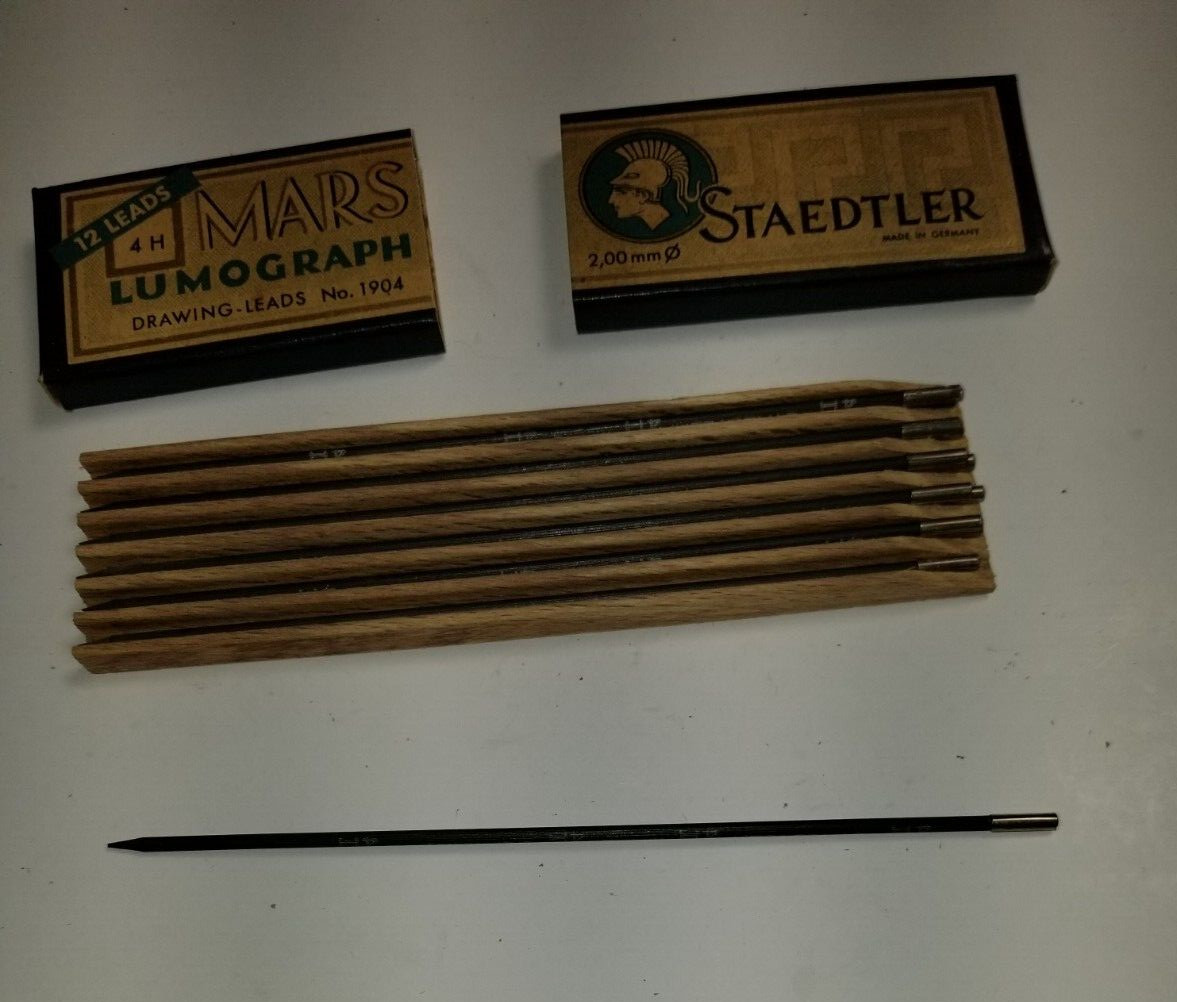 Vintage Mars, Lumograph Staedtler Drawing Leads #1904, 4H 2,00 mm