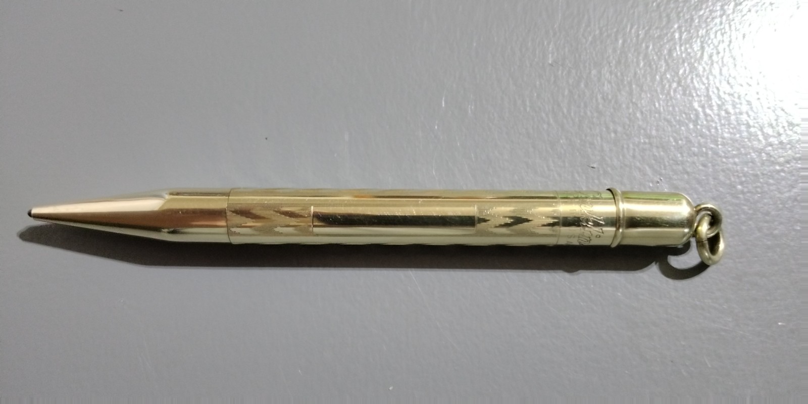 Vintage 1920 Conklin Mechanical Pencil Rolled Gold Chased With Engraving Rare