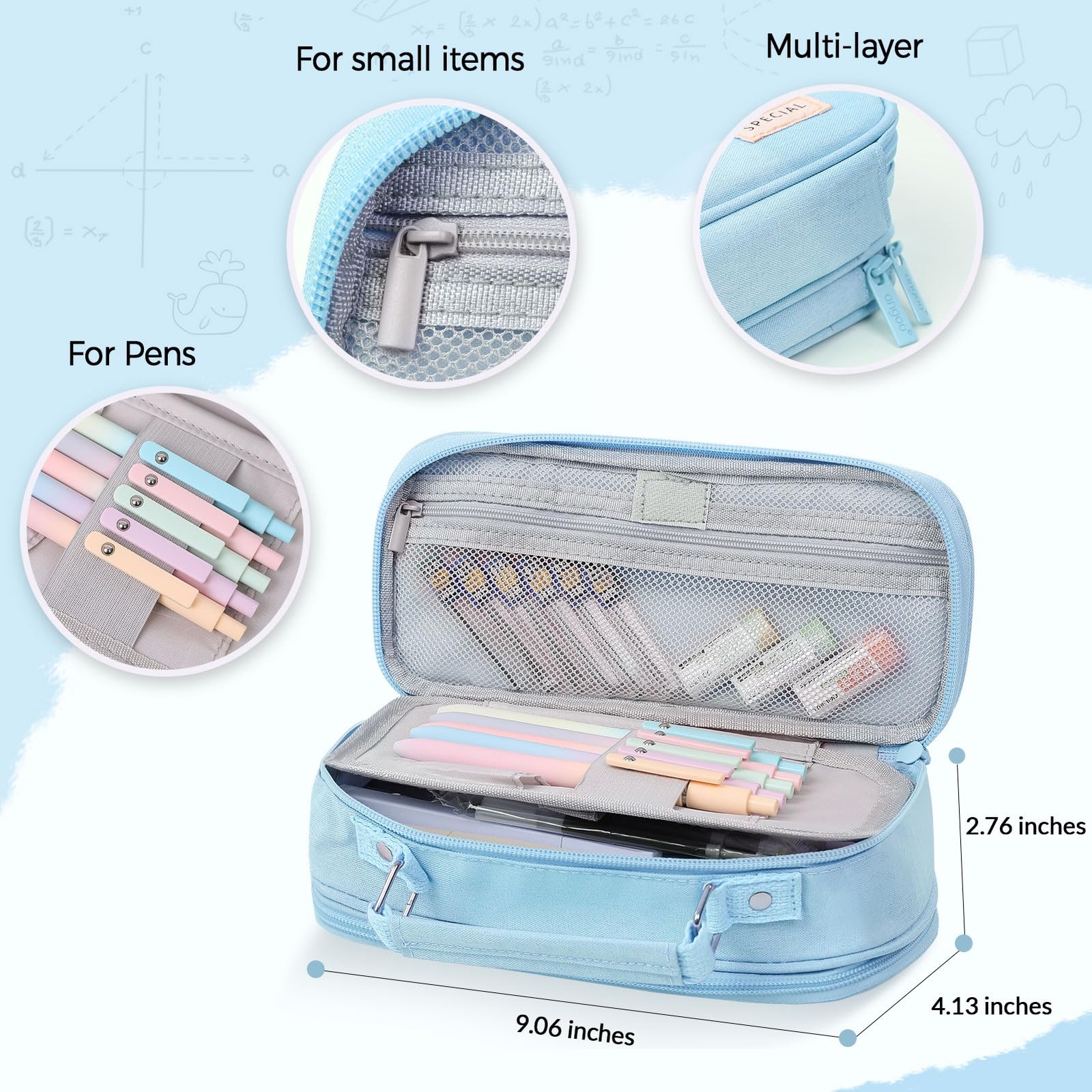 43PCS Aesthetic School Supplies Stationery Kit with Cute Pen Case 12 Pastel H…
