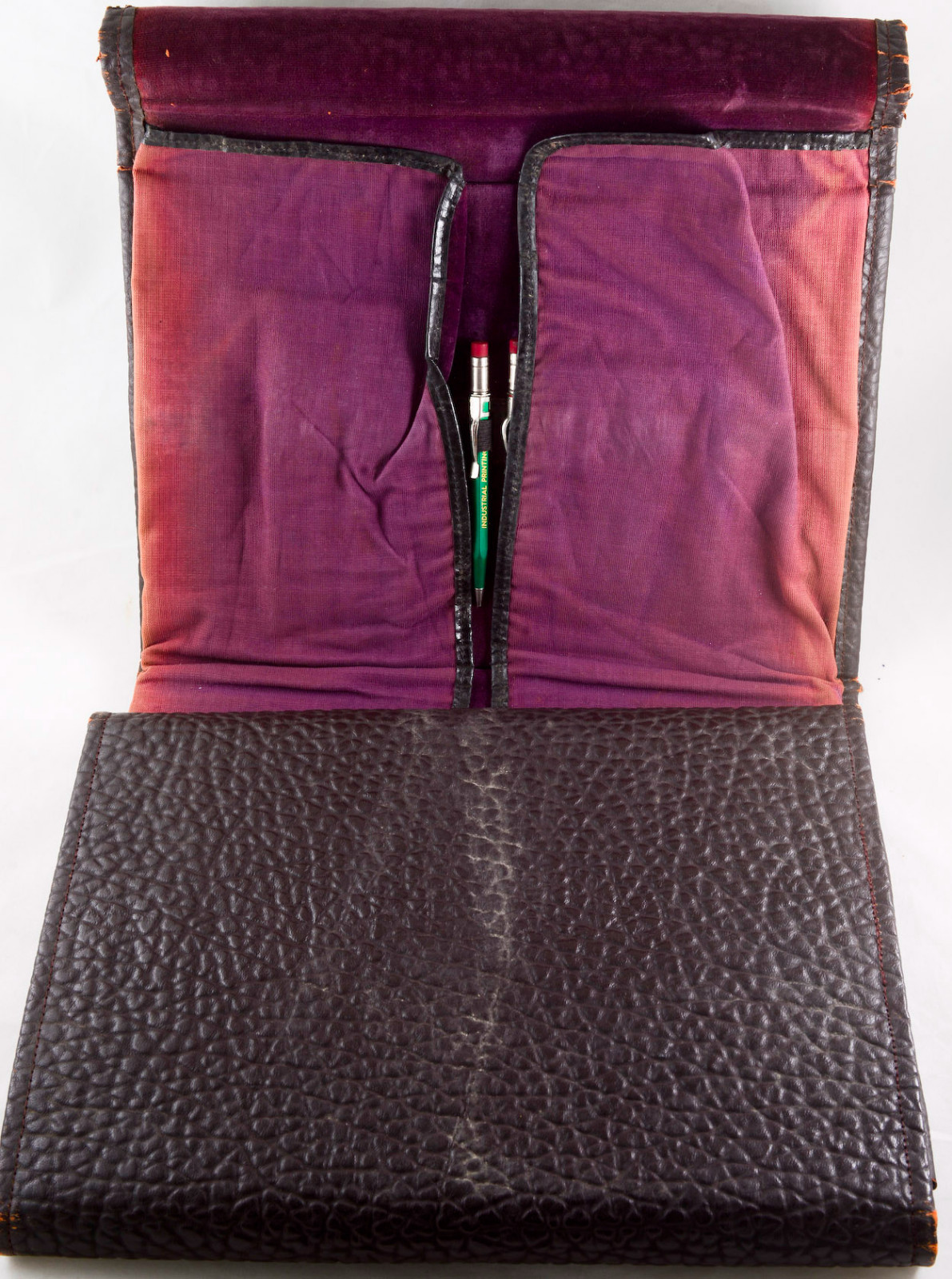 Scripto Salesman Sample Pencil Leather portfolio case w/ 36 Vintage Pencils