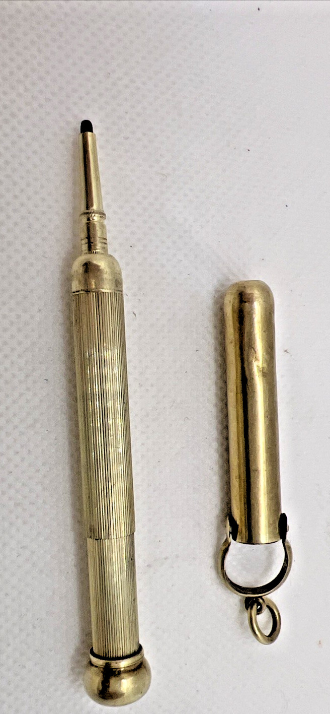 Magic Pencil Retractable Pencil Pendant 14 CT Gold Filled Antique Art Deco