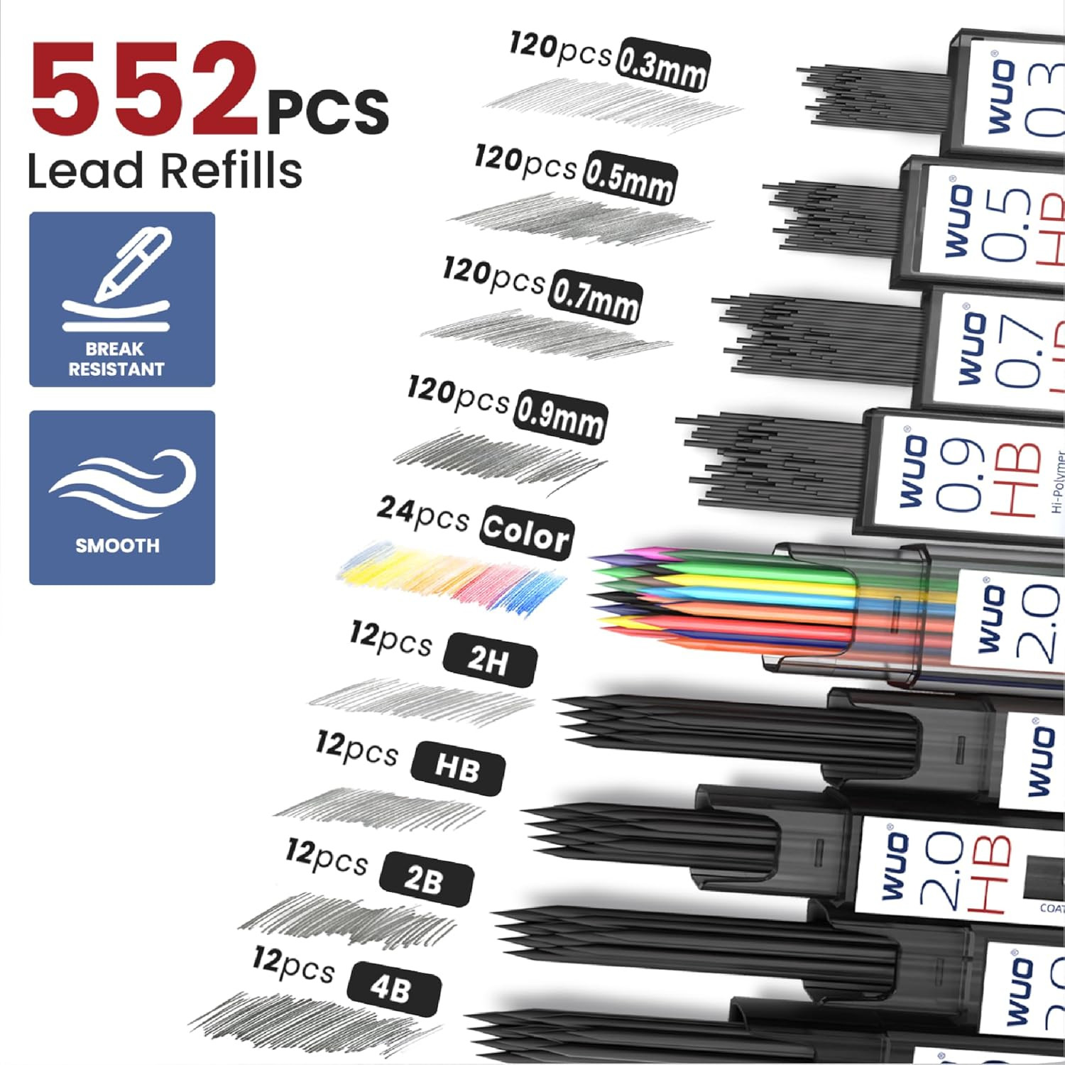 38PCS Mechanical Pencil Set with Case, Metal Drafting Pencil 0.3, 0.5, 0.7, 0.9M