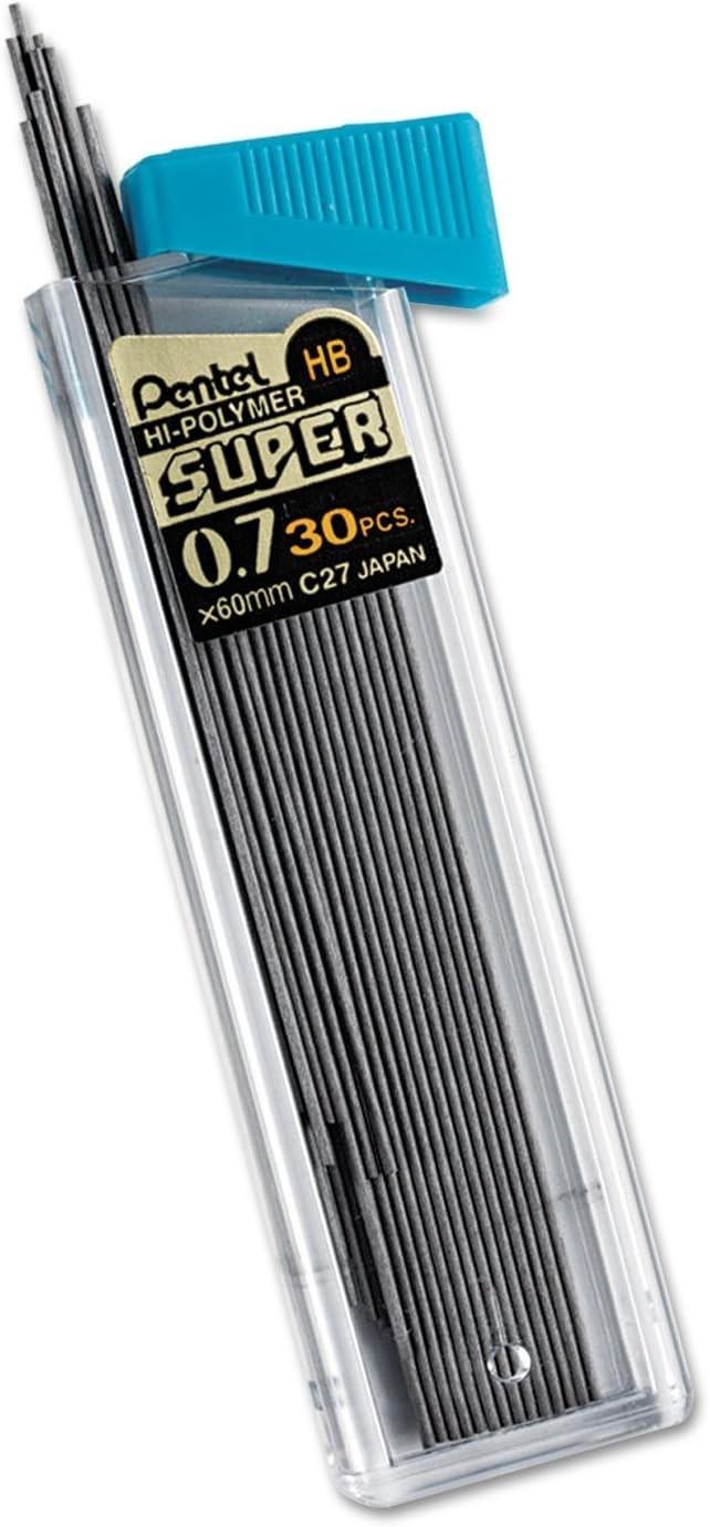 ® Super Hi-Polymer® Lead Refills, 0.7 mm, HB Hardness, Tube of 30