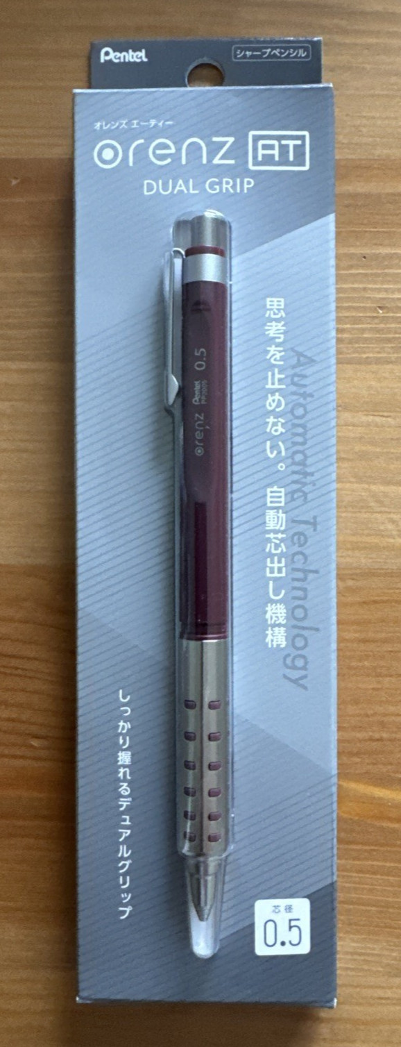 Pentel ORENZ AT DUAL GRIP XPP2005-B 0.5mm Mechanical Pencil Burgundy Made Japan
