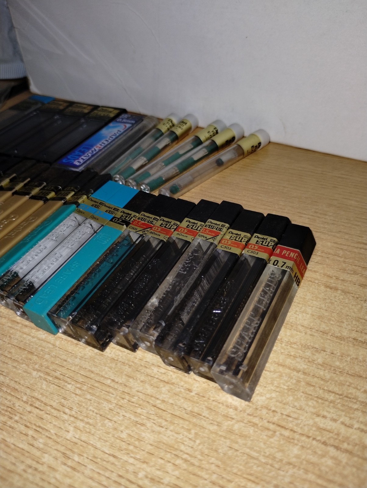 Big Large Lot of 36 Mechanical Pencil Lead & Eraser Refills Pentel Paper Mate