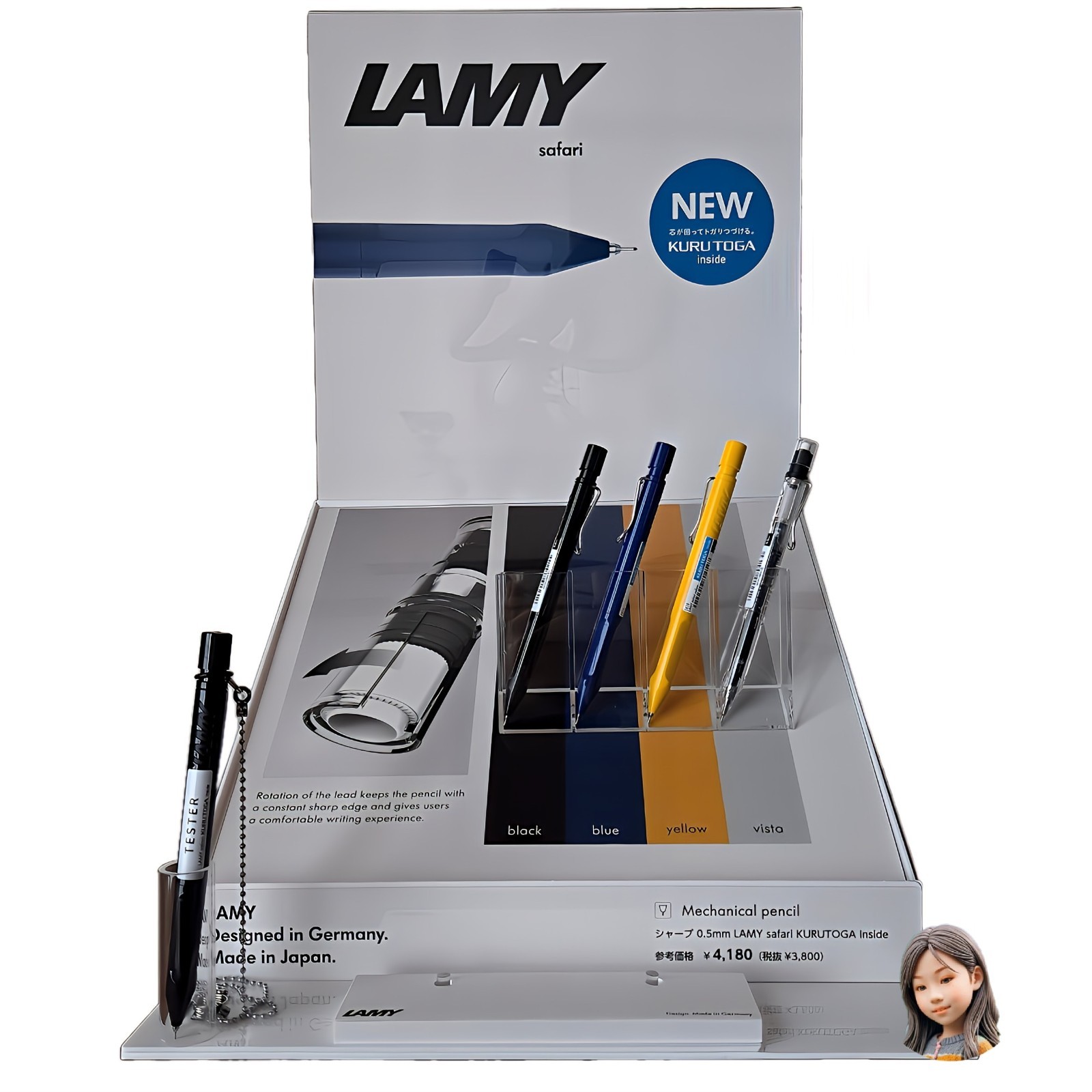 LAMY Safari Kuru Toga 0.5mm Mechanical Pencil Set of 4 Colors Japan