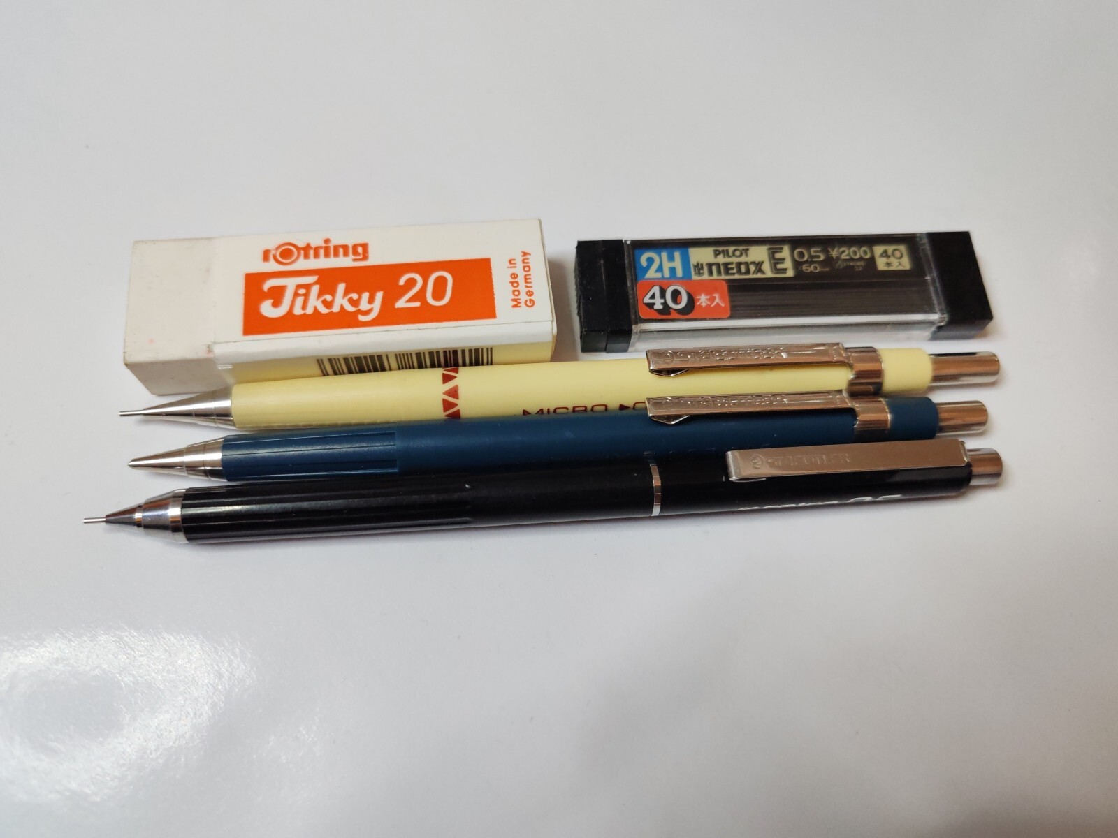 Vtg New 3Pcs Rotring Eraser Staedtler Micro Retro Microfix Mechanical Pencil 0.5