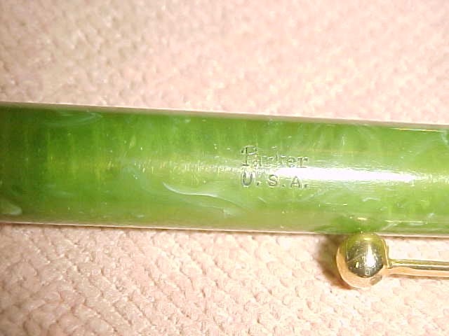 1920s PARKER JADE GREEN DUOFOLD Sr PENCIL – 5 3/4″ – GF DERBY – PARKER IMPRINT