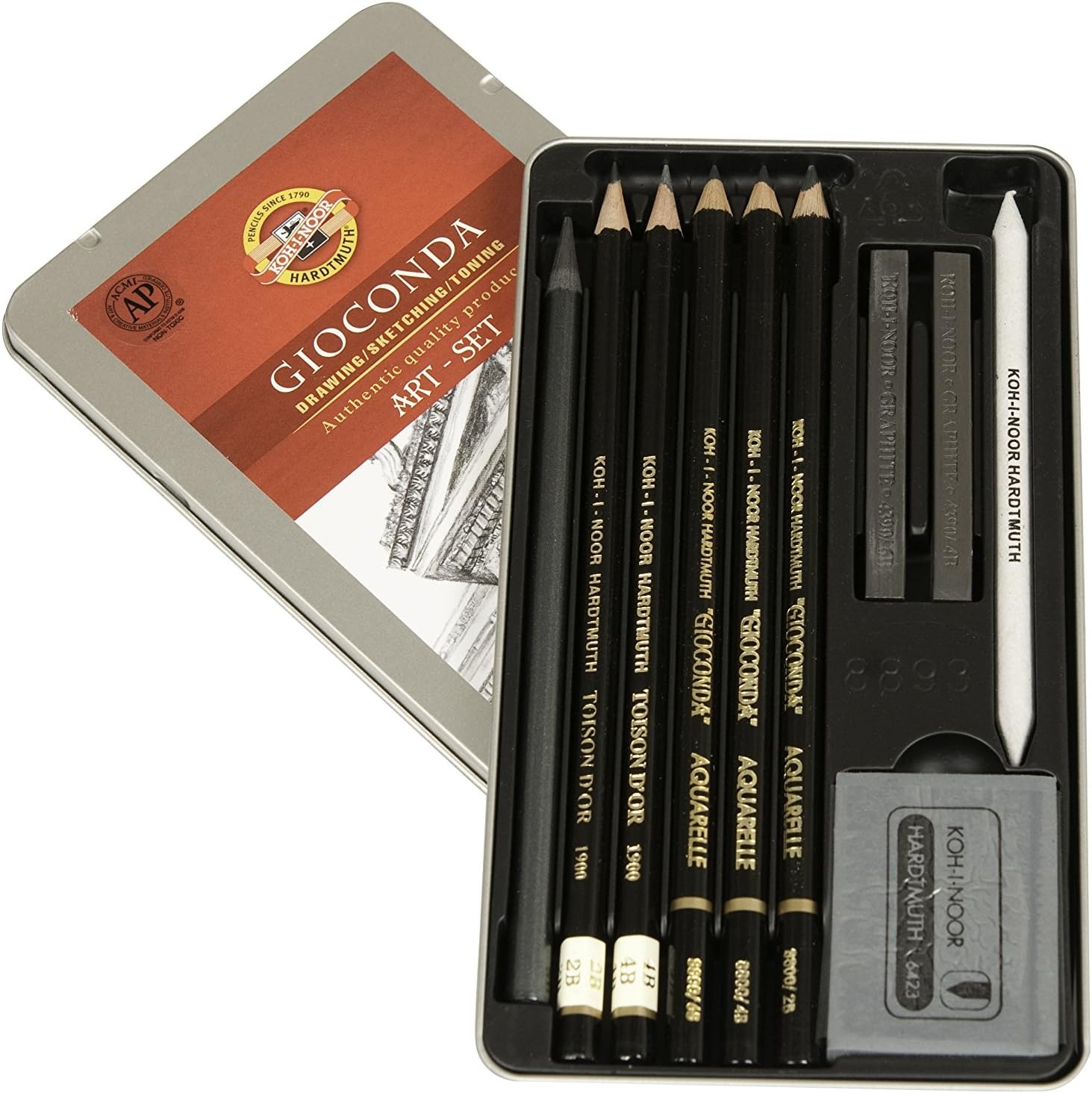 Koh-I-Noor Gioconda 10-Piece Artist Set, 1 Count (Pack of 1), Multicolor