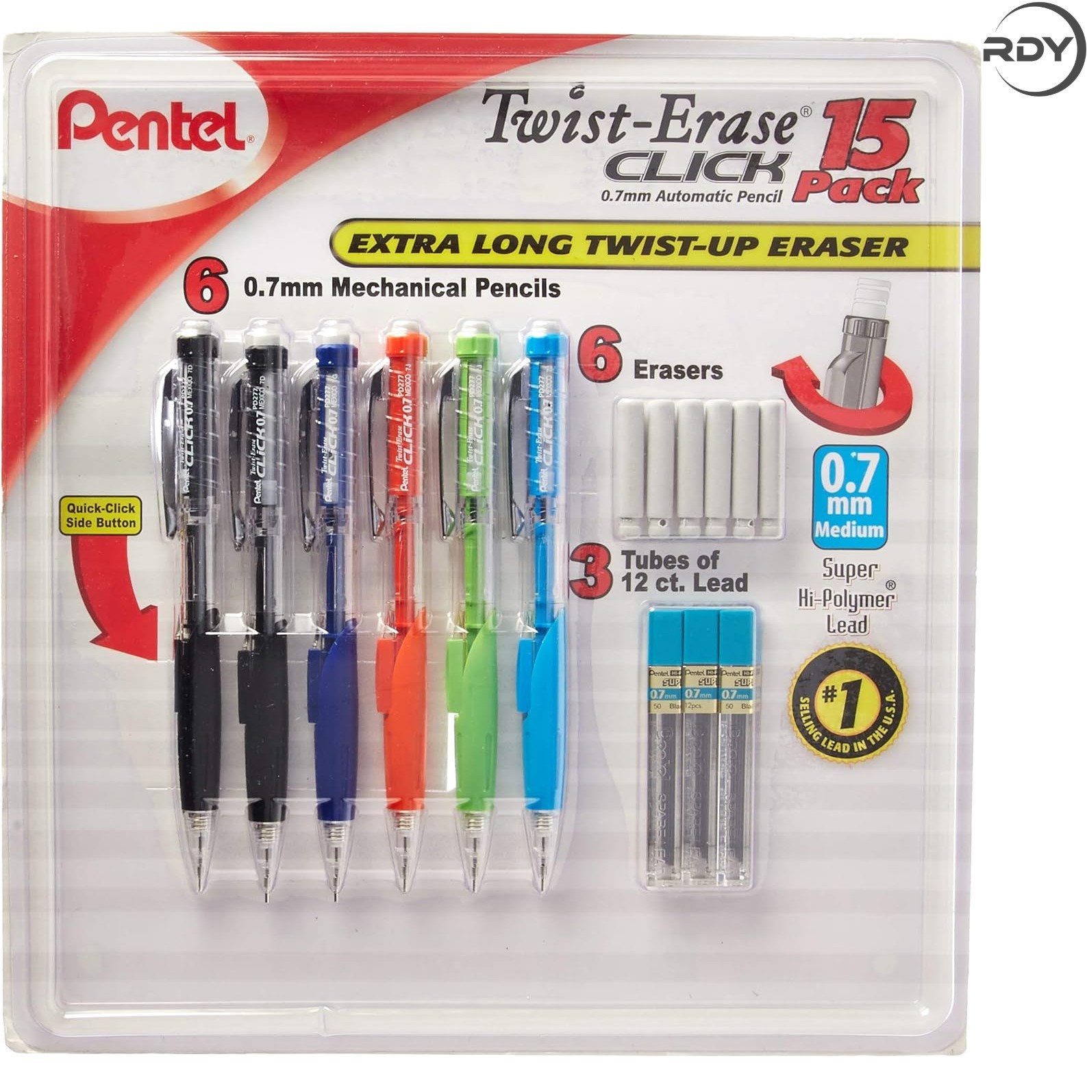 Multicolor Twist-Erase Mechanical Pencil Set 0.7mm – Perfect for School & Art