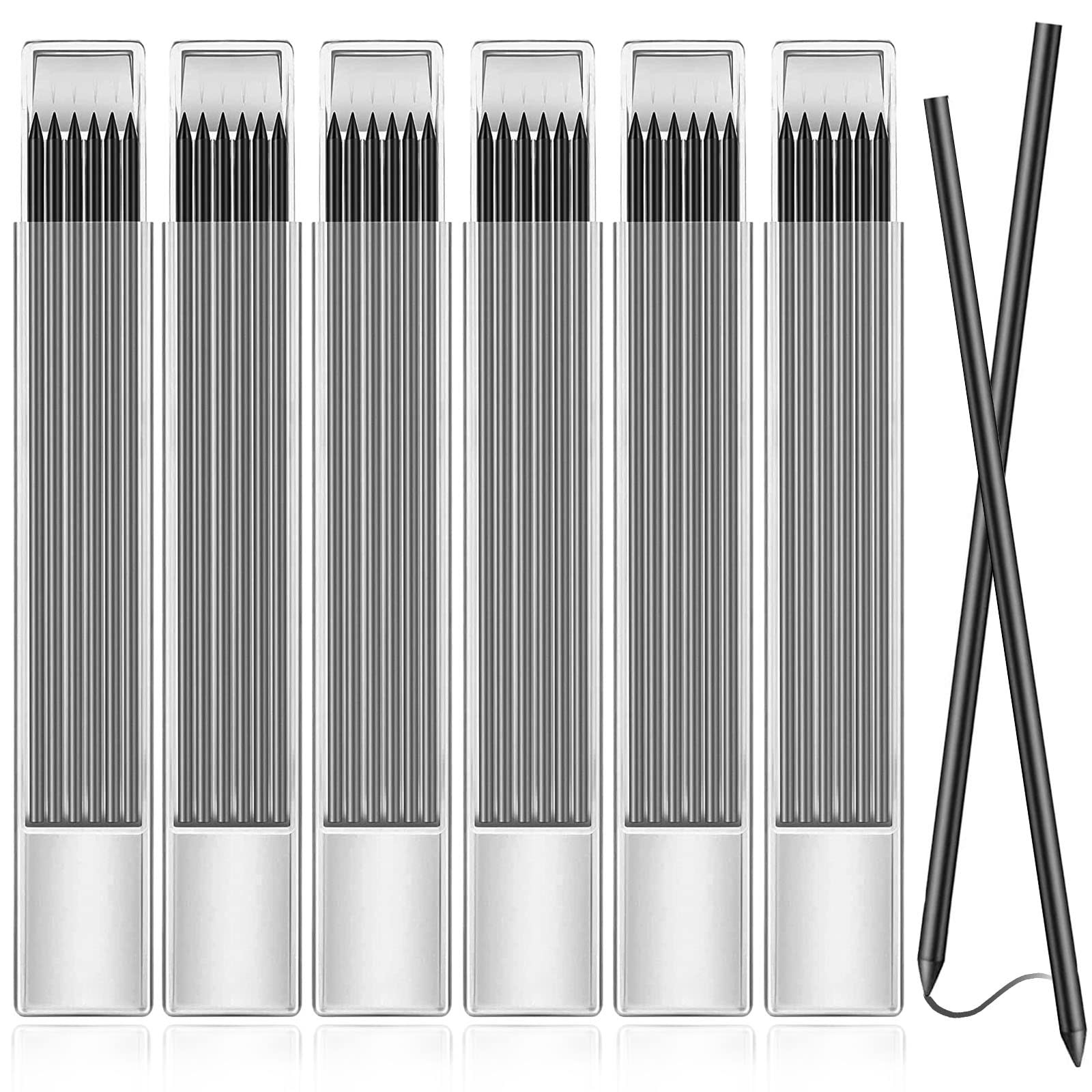 36 Pcs 2.8mm Pencil Lead Refills for Carpenter Pencil Solid Deep Hole Mechanical