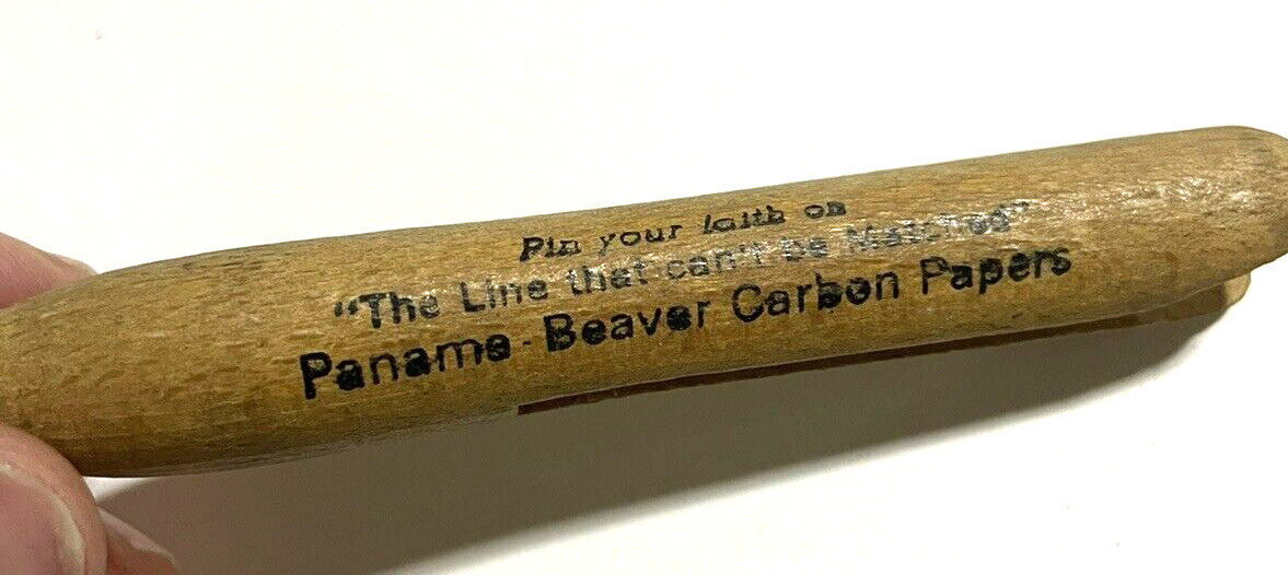 Panama Beaver Carbon Paper 1940s Rare Clothespin Pencil Mechanical IL Louisiana