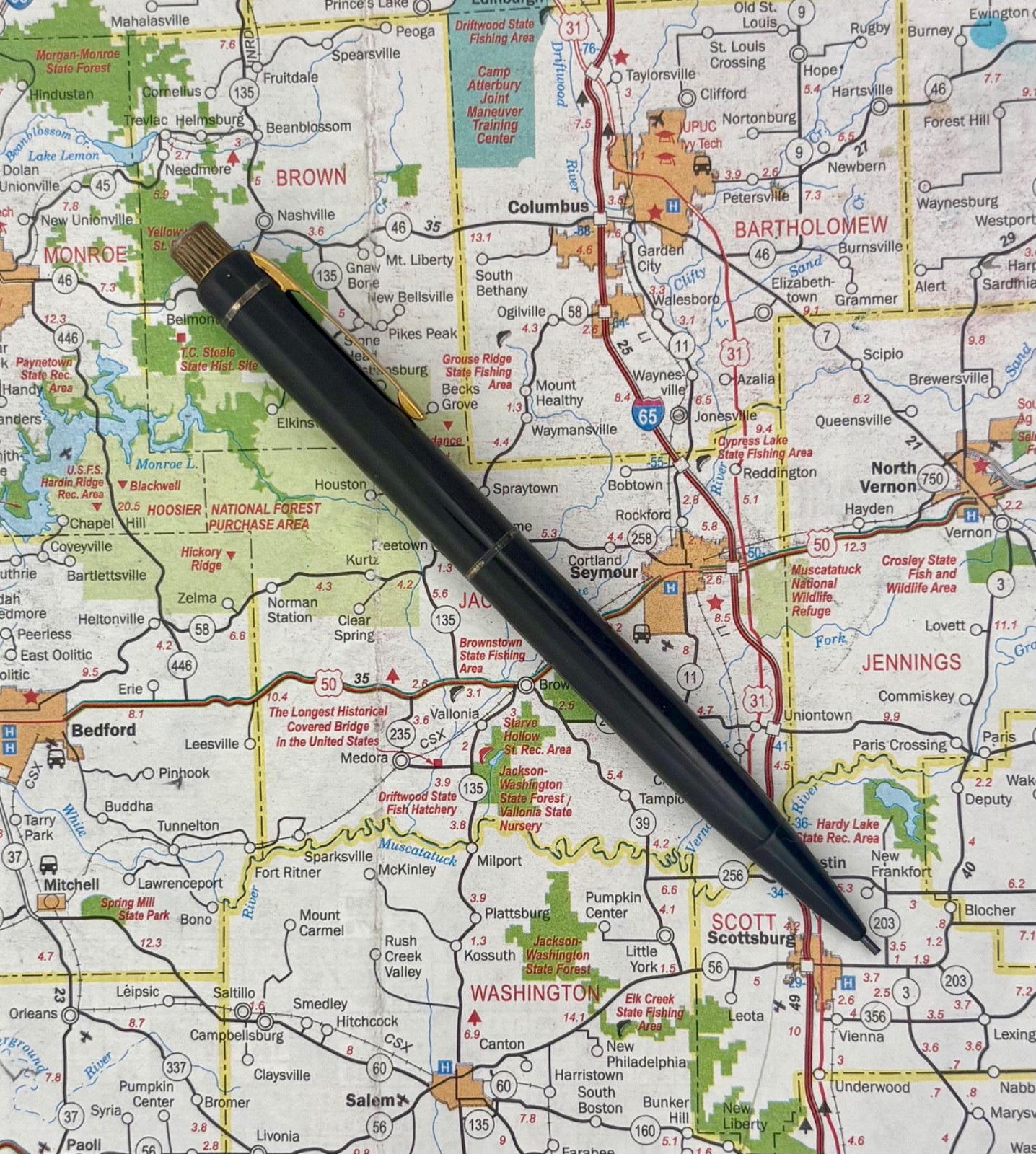 Vintage Eversharp Skyline Mechanical Pencil Standard Size, Black, gold-fill trim