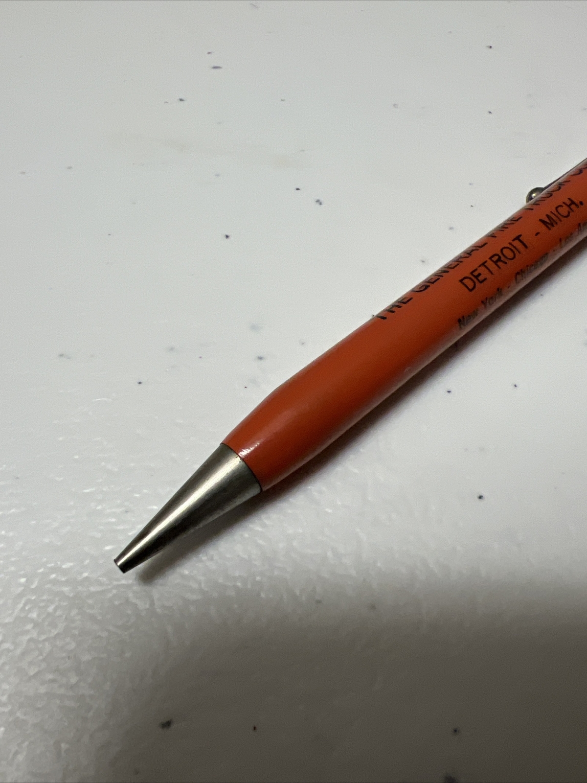 Vtg 1970’s Weaver Auto Point Pen Rare Orange The General Fire Truck Corp Detroit