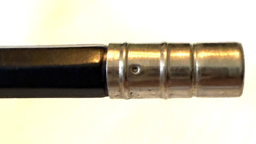 Vintage Zaner Bloser Col’s. O. Pat Black Silver Trim Ergonomic Mechanical Pencil
