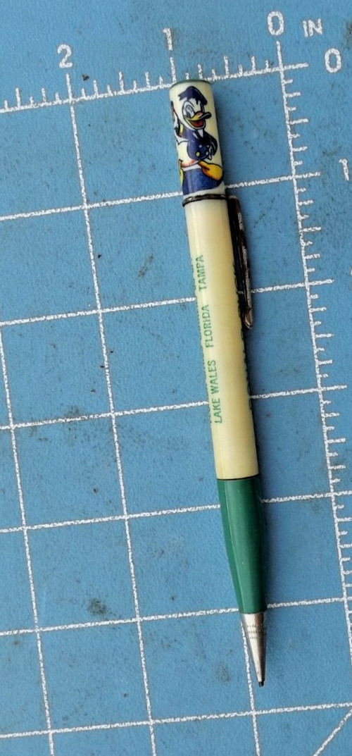 1950’s Donald Ducks Canned Citrus Advertising Mechanical Pencil Florida citrus
