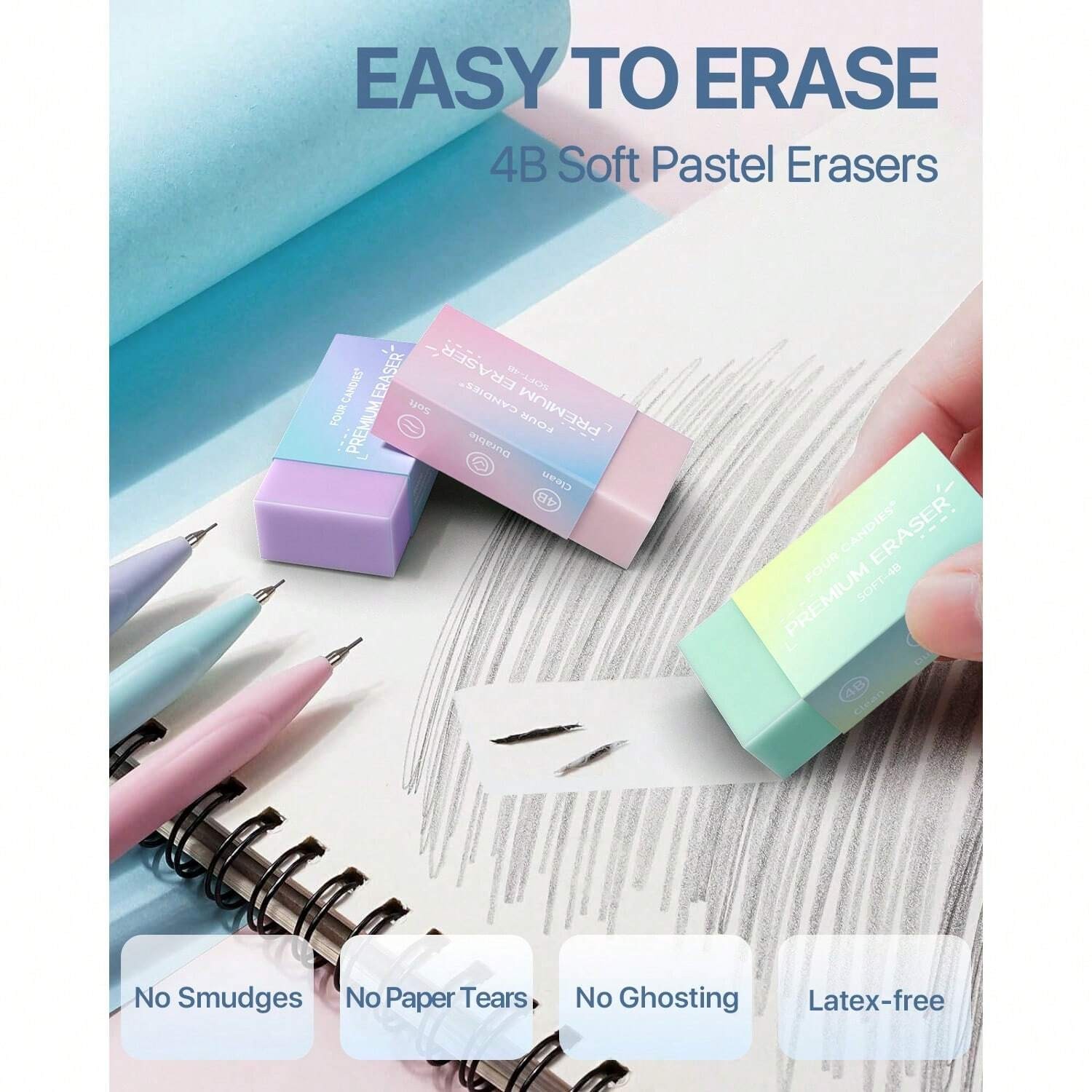 Chic Cute Pastel Mechanical Pencil Set Aesthetic School Writing Kit For Girls