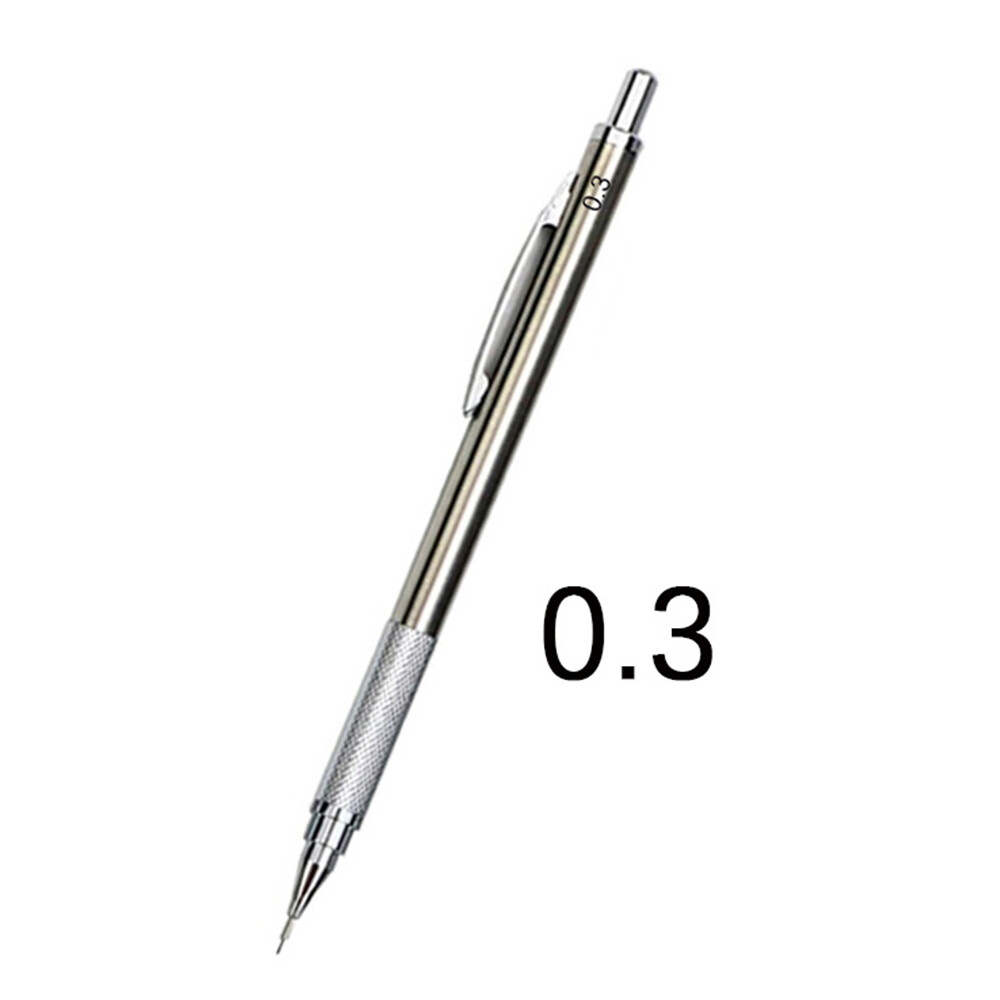 7pcs Mechanical Pencil Black Pencil Writing And Drawing Professional Pen Metal