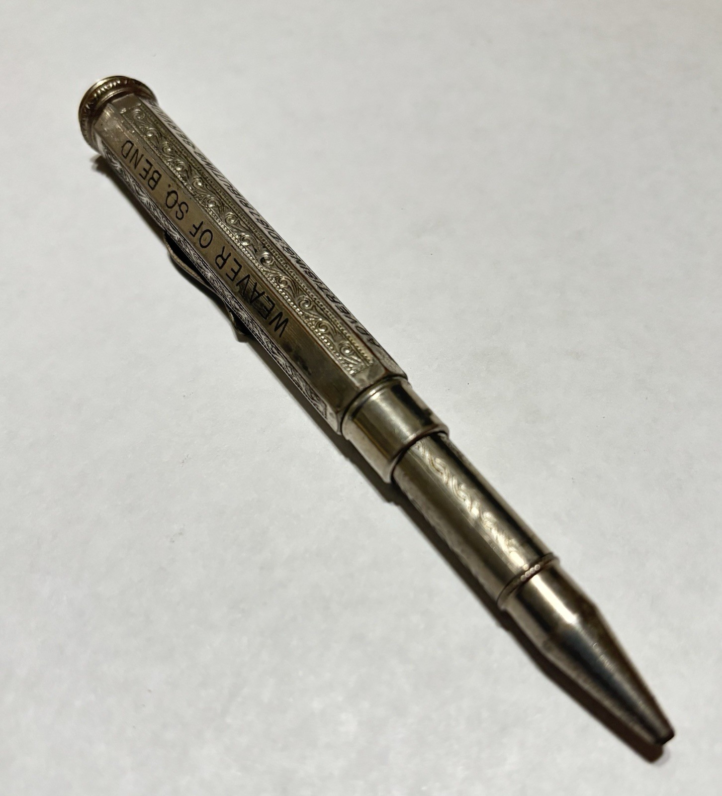 Vintage GERMANY Mechanical Pencil Silver Tone Art Deco 4 FOUR COLOR