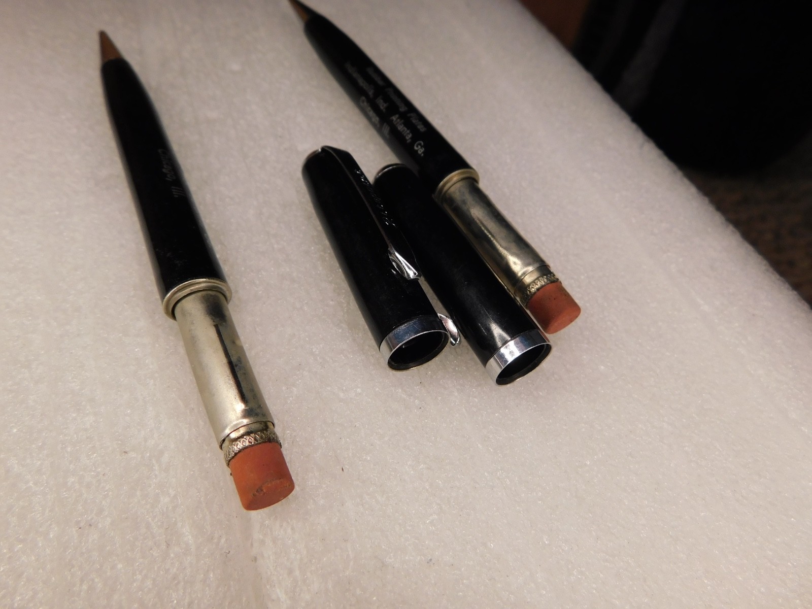 Pair Ritepoint Advertising Precision Rubber Plate Co. Mechanical Pencil
