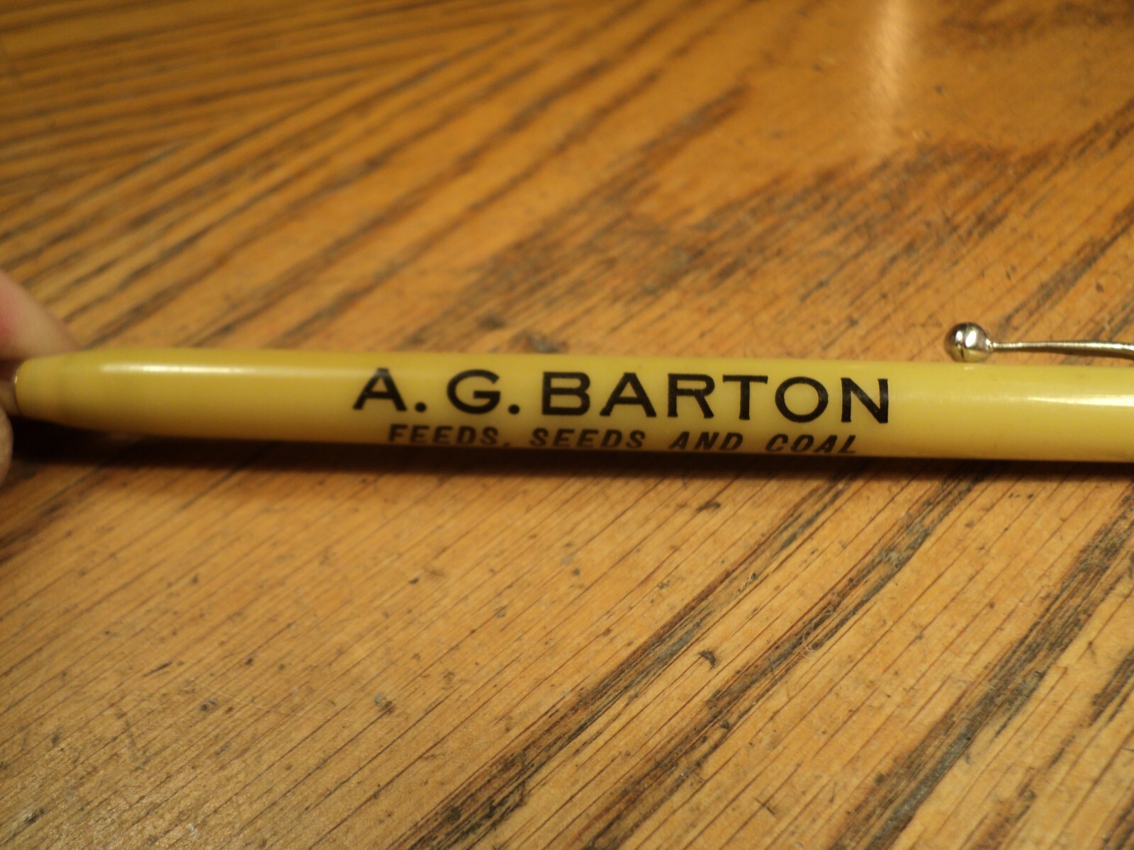 Vintage Mechanical Pencil A G Barton Waukon Iowa 5-1/2″ Long Unbranded