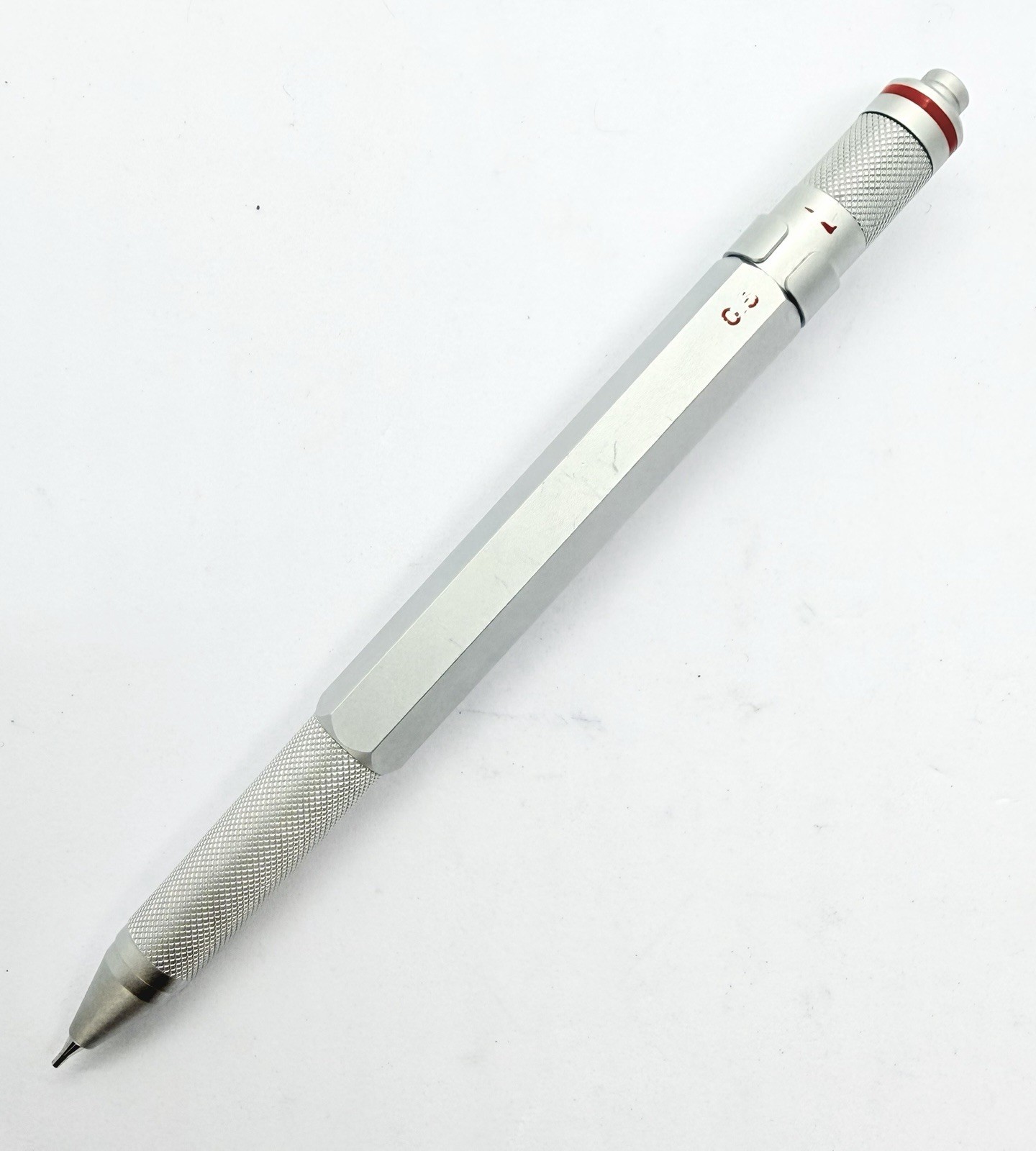 Rotring 600 Trio silver multi function Ballpoint Pen Mechanical Pencil 0.5mm