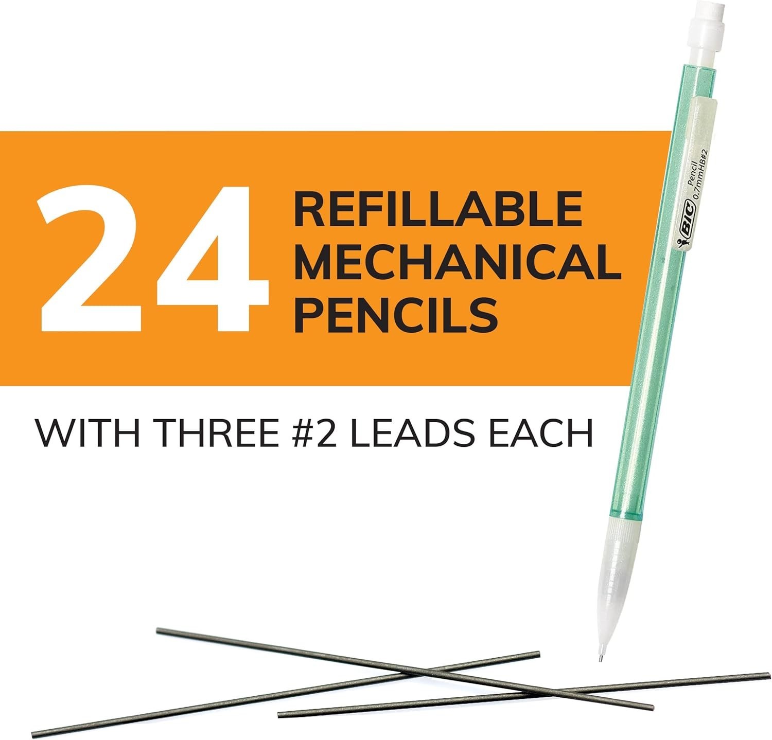 Cute 24-Count Xtra-Sparkle Mechanical Pencils with Erasers – For School & Office